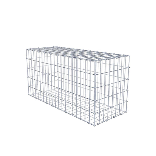 Gabion 100 cm x 50 cm x 40 cm (L x H x D), maskestørrelse 5 x 10 cm, spiralring