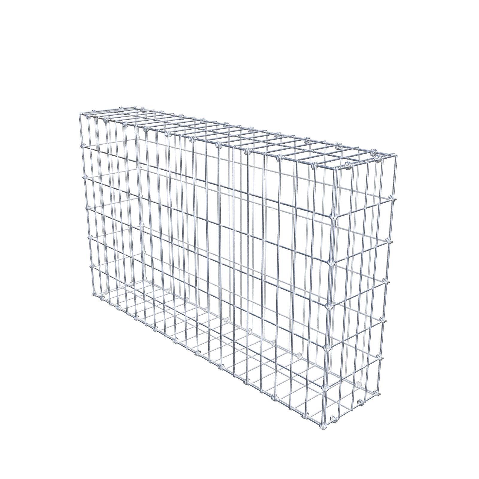 Gabbione 100 cm x 60 cm x 20 cm (L x H x P), maglia 5 x 10 cm, anello a spirale