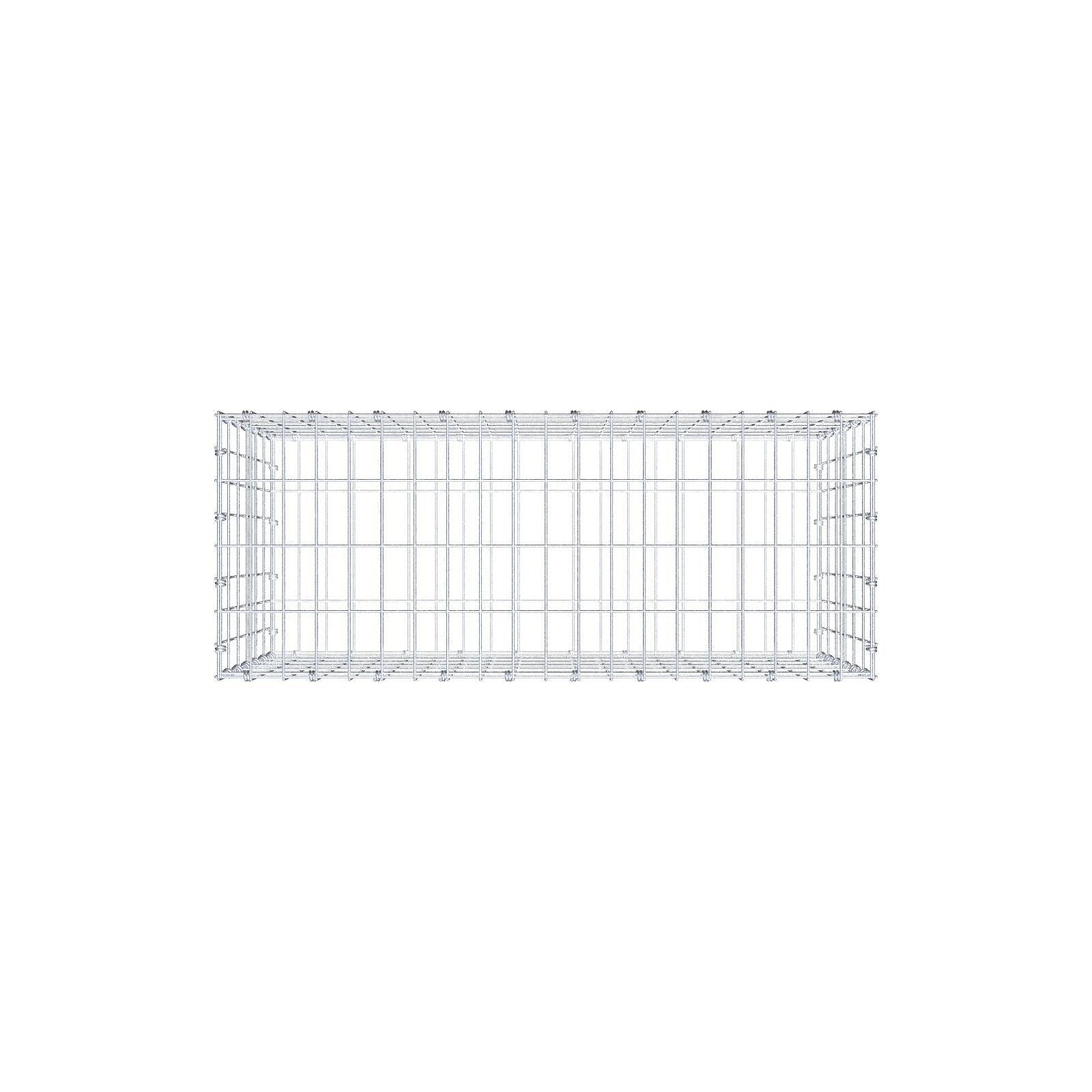 Schanskorf 100 cm x 60 cm x 40 cm (L x H x D), maaswijdte 5 x 10 cm, spiraalring