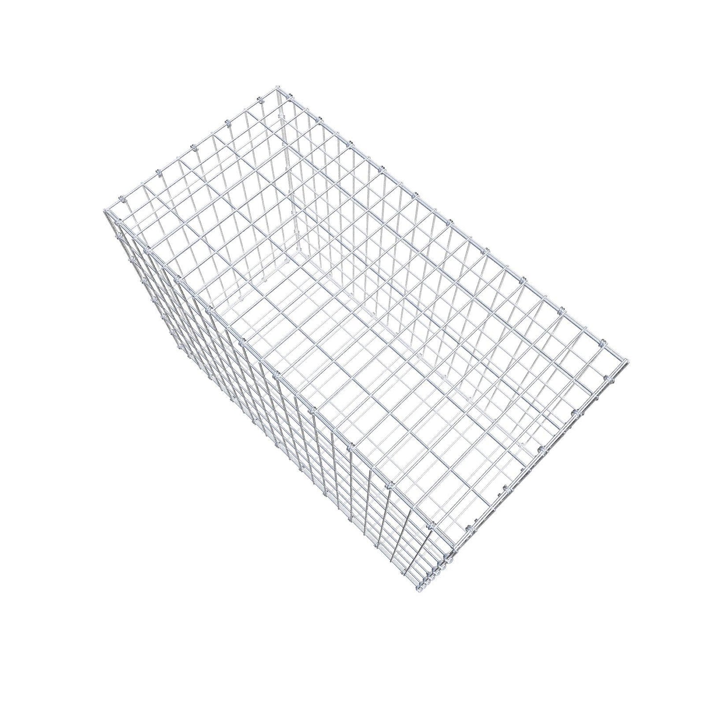 Gabion 100 cm x 70 cm x 50 cm (L x H x D), maskestørrelse 5 x 10 cm, spiralring