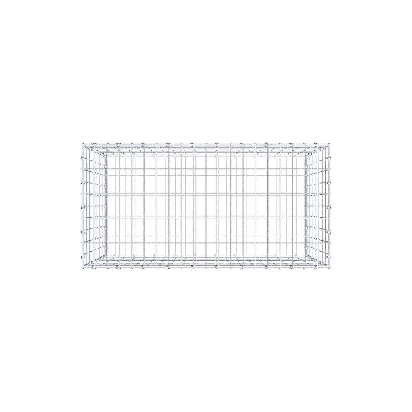 Gabion 100 cm x 70 cm x 50 cm (L x H x D), maskestørrelse 5 x 10 cm, spiralring