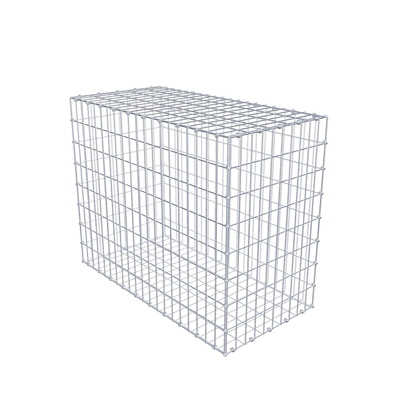 Gabbione 100 cm x 80 cm x 50 cm (L x H x P), maglia 5 x 10 cm, anello a spirale