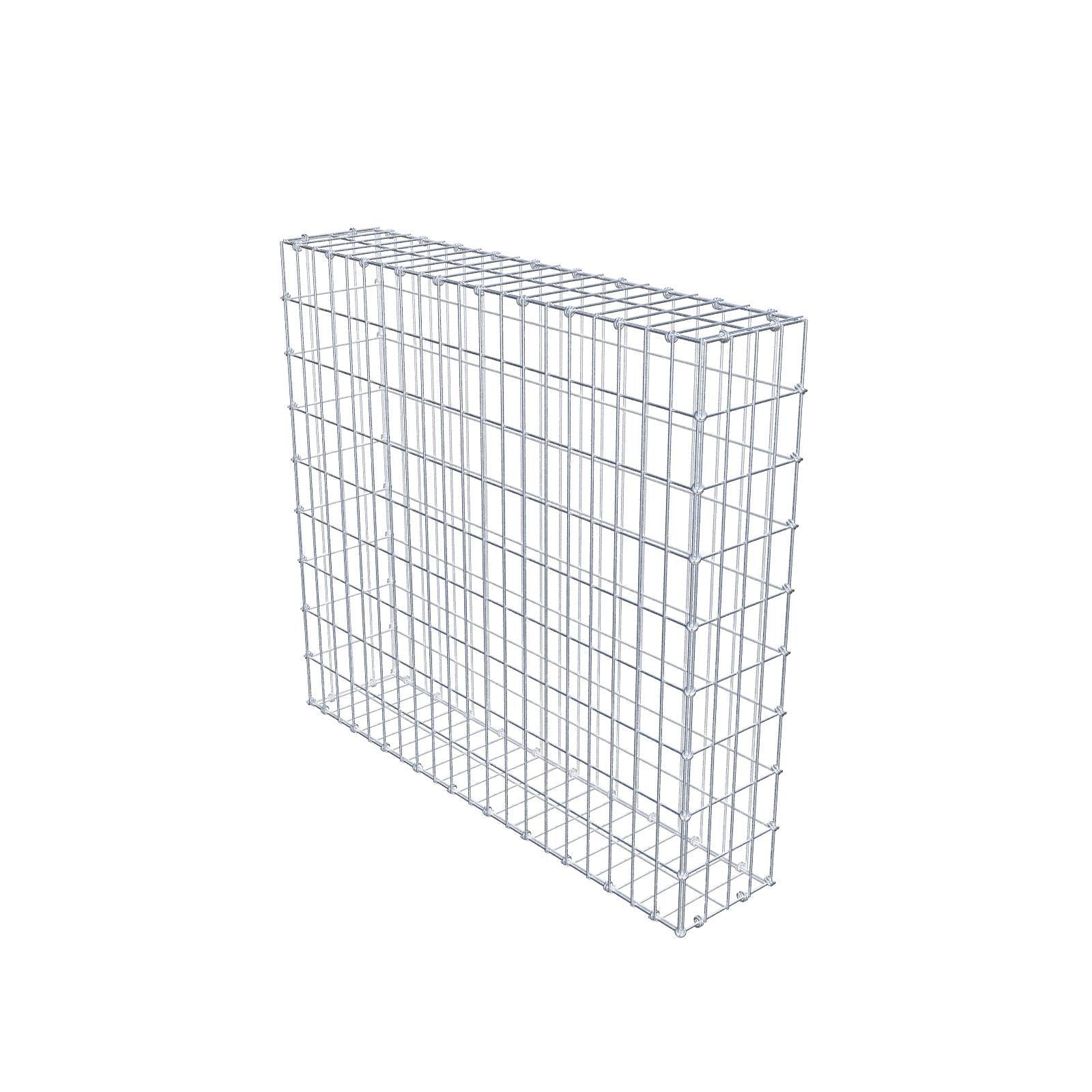 Gabbione 100 cm x 90 cm x 20 cm (L x H x P), maglia 5 x 10 cm, anello a spirale