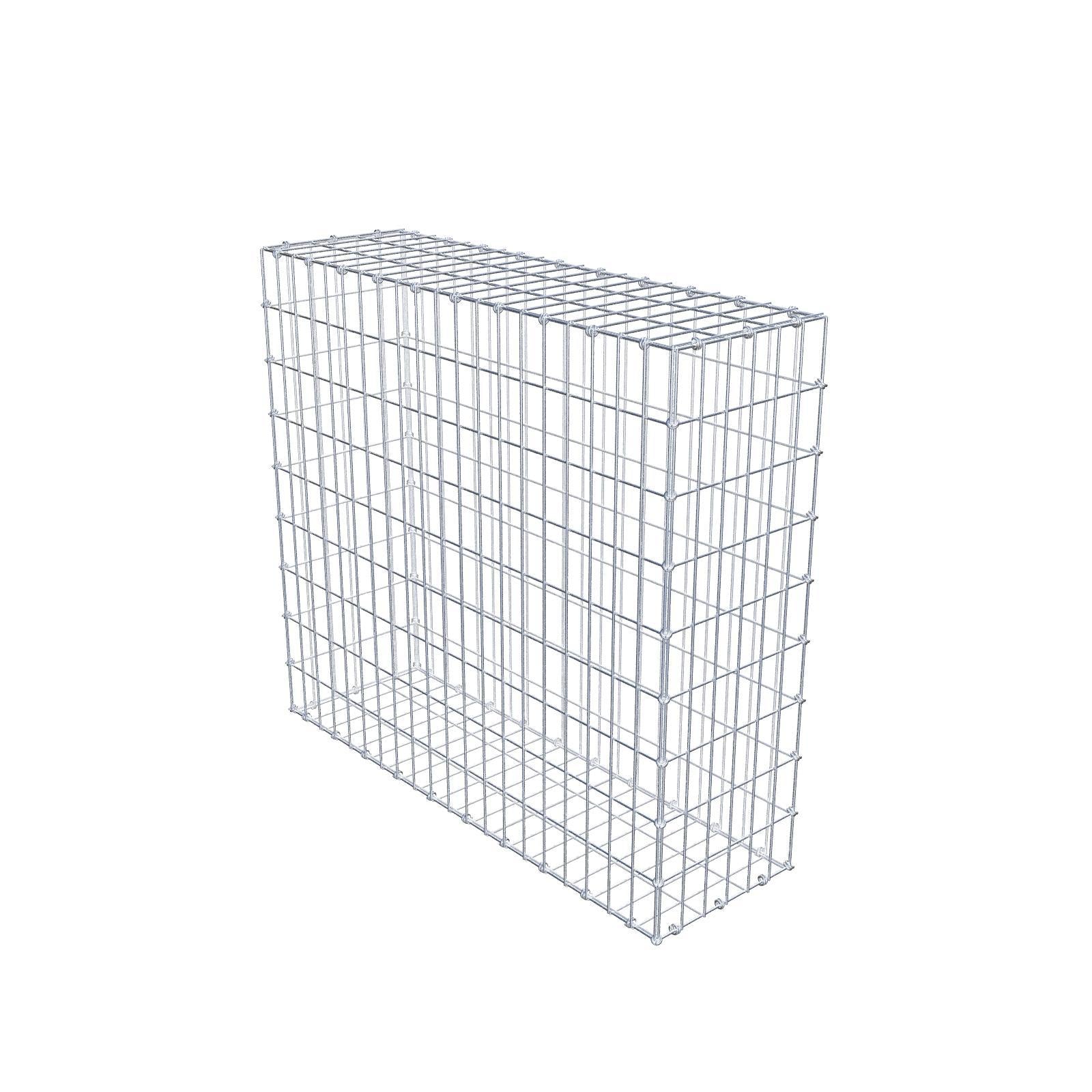 Gabbione 100 cm x 90 cm x 30 cm (L x H x P), maglia 5 x 10 cm, anello a spirale