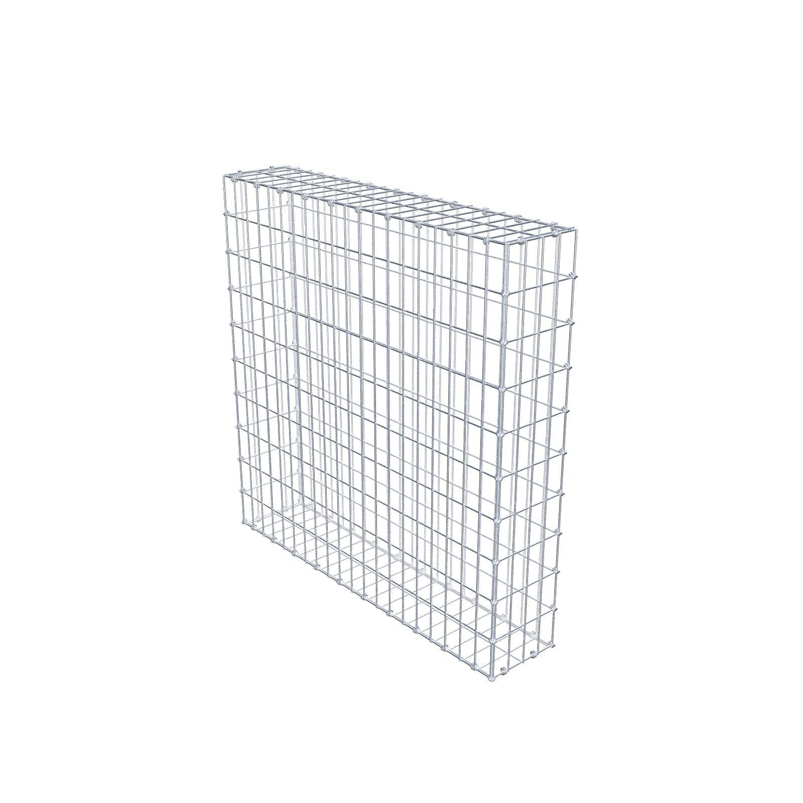 Gabbione 100 cm x 100 cm x 20 cm (L x H x P), maglia 5 x 10 cm, anello a spirale