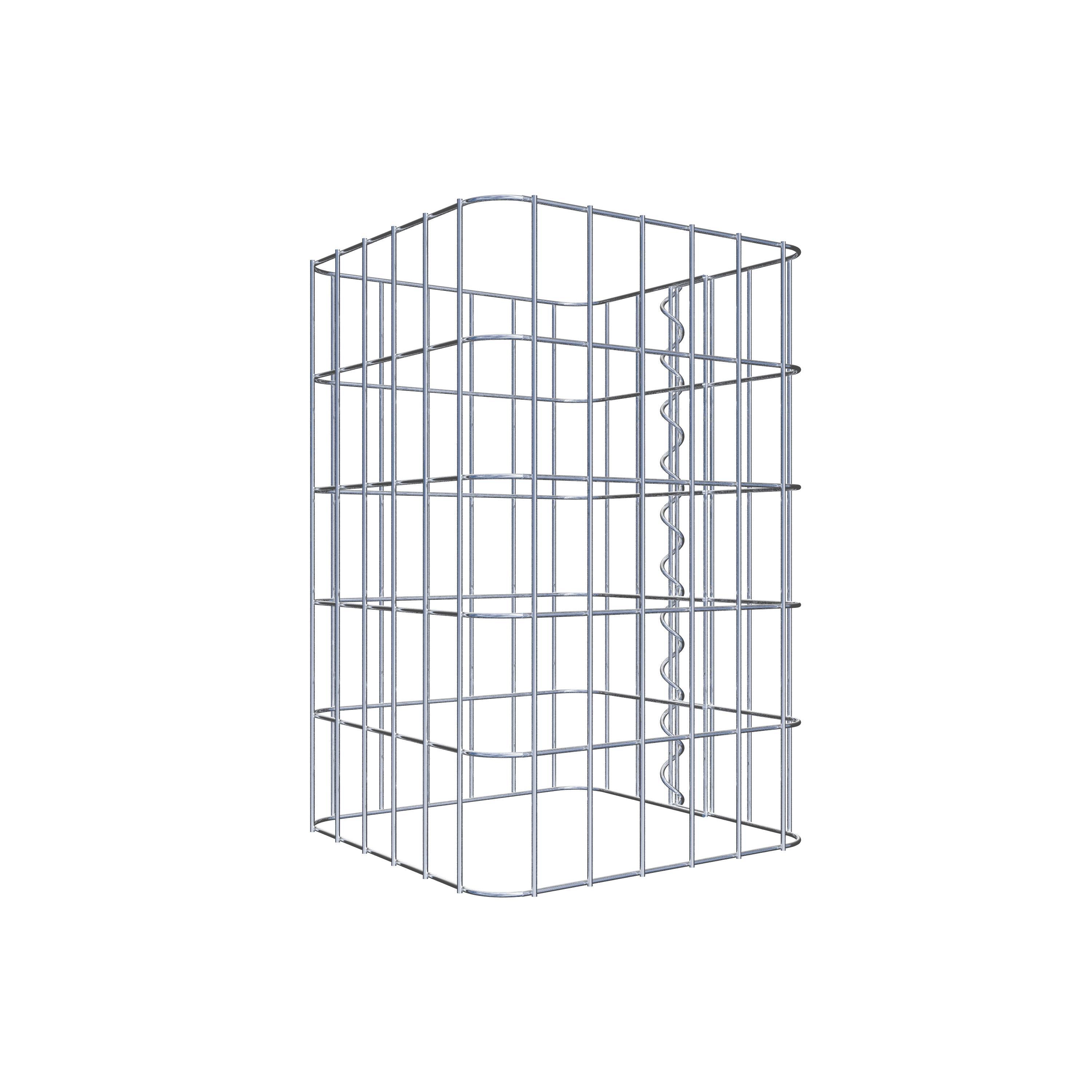 Gabion column 32 x 32 cm, MW 5 x 10 cm square