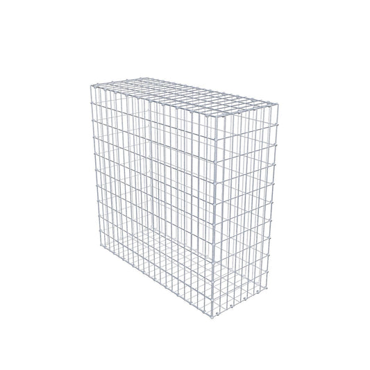 Gabion 100 cm x 100 cm x 40 cm (L x H x D), maskstorlek 5 x 10 cm, spiralring