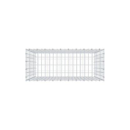 Gavión 100 cm x 100 cm x 40 cm (L x A x P), luz de malla 5 x 10 cm, anillo en espiral