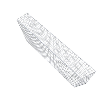 Gavión 200 cm x 100 cm x 30 cm (L x A x P), luz de malla 5 x 10 cm, anillo en espiral