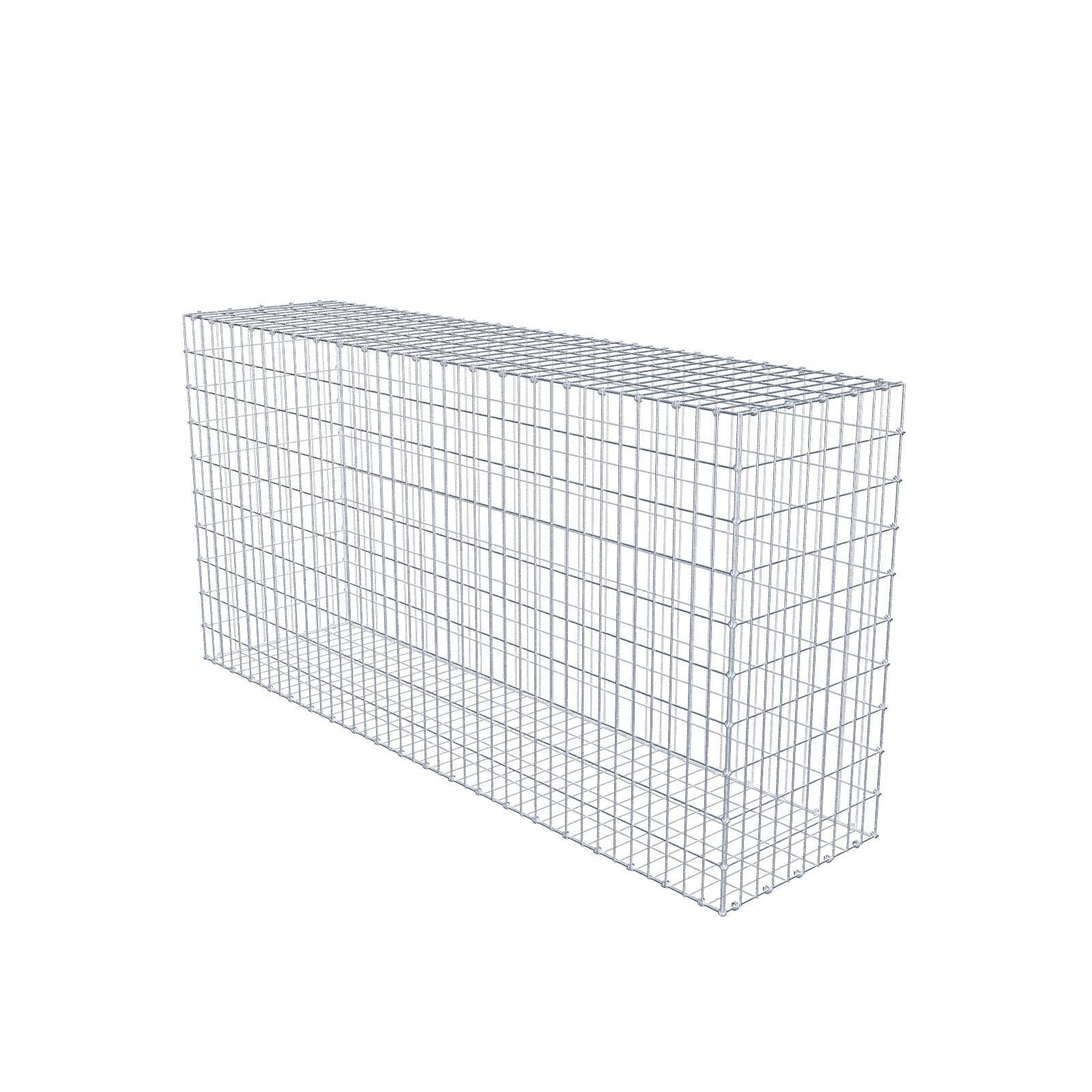 Gabbione 200 cm x 100 cm x 50 cm (L x H x P), maglia 5 x 10 cm, anello a spirale