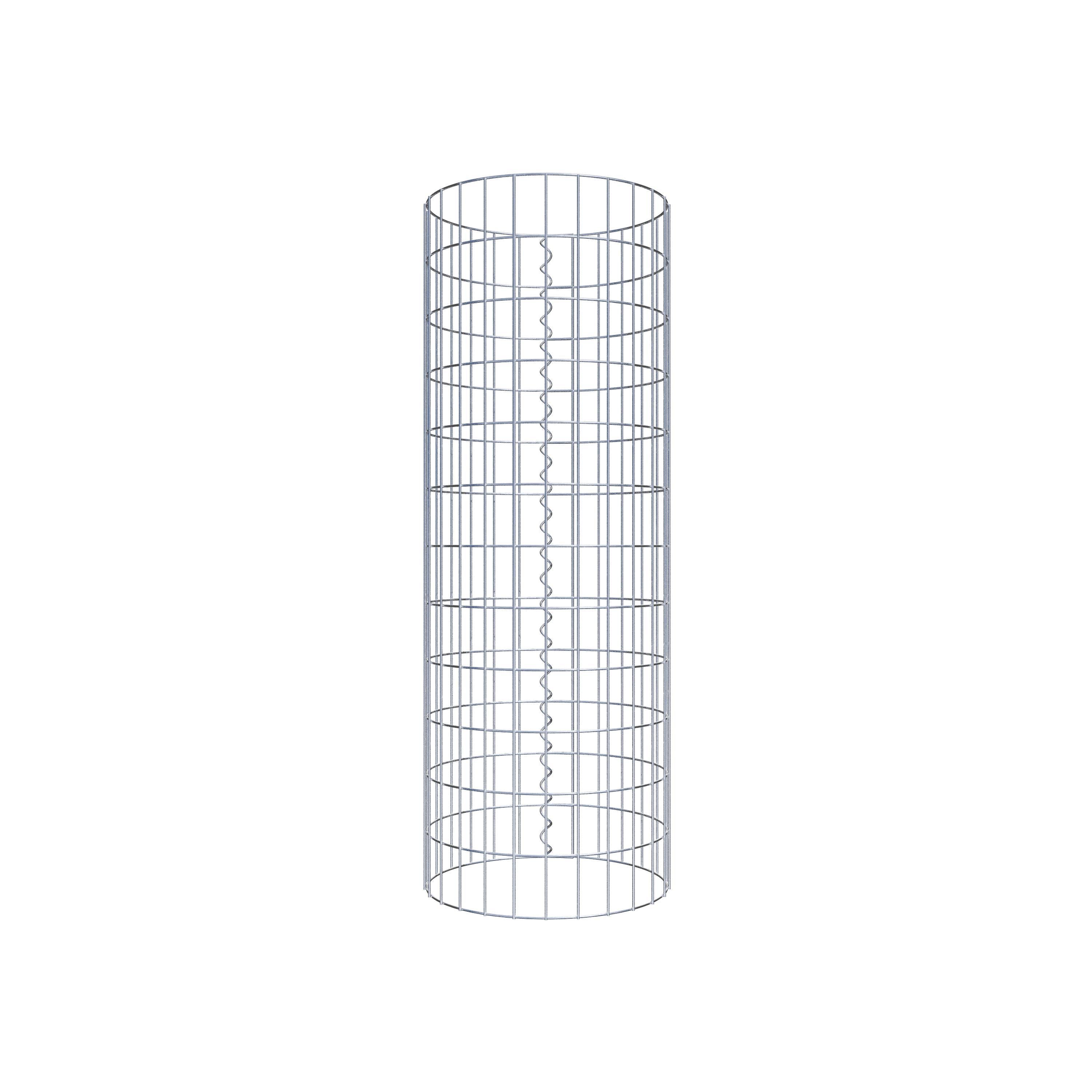 Coluna de gabião com diâmetro de 42 cm, MW 5 x 10 cm redondo