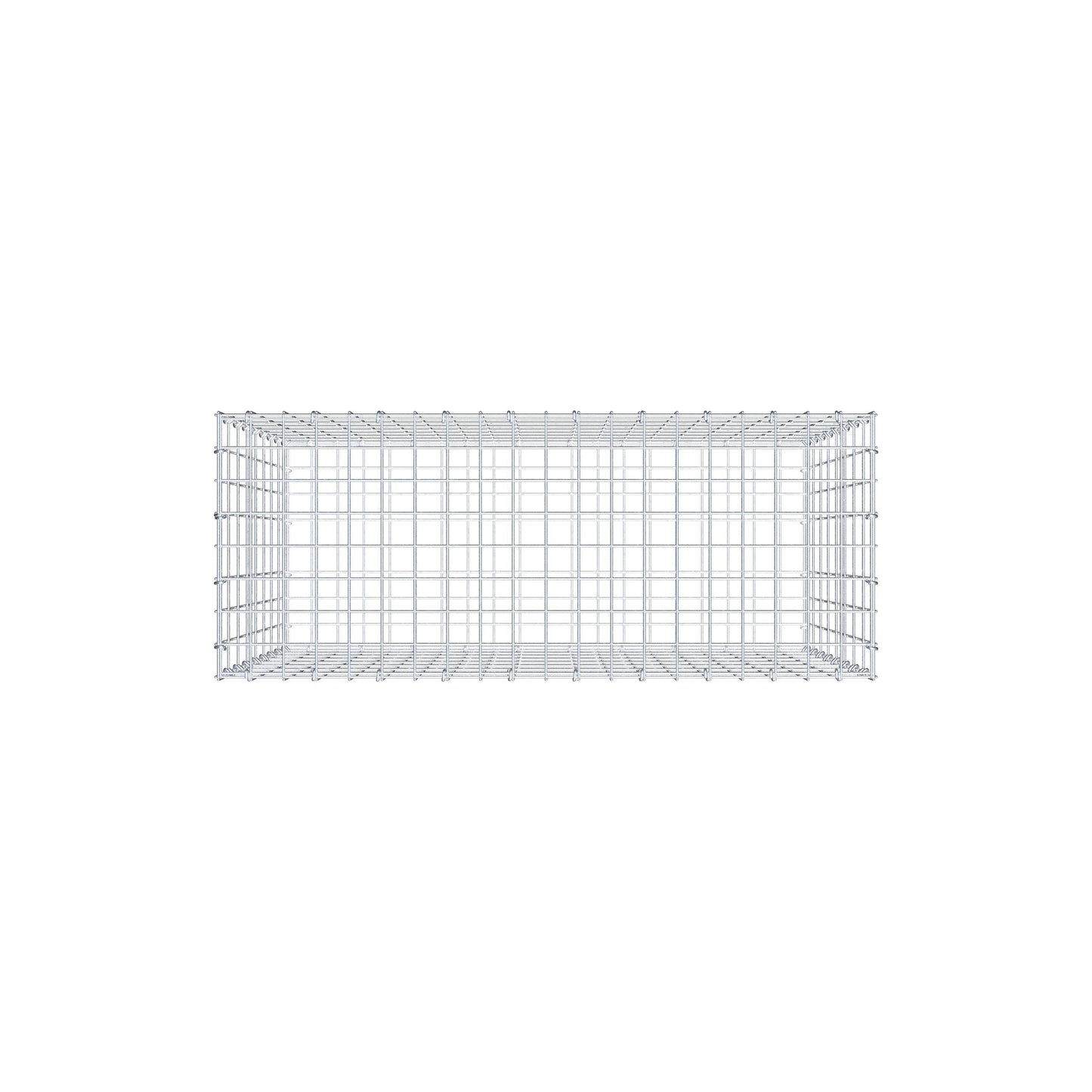 Gabion 100 cm x 80 cm x 40 cm (L x H x D), maskstorlek 5 cm x 10 cm, C-ring