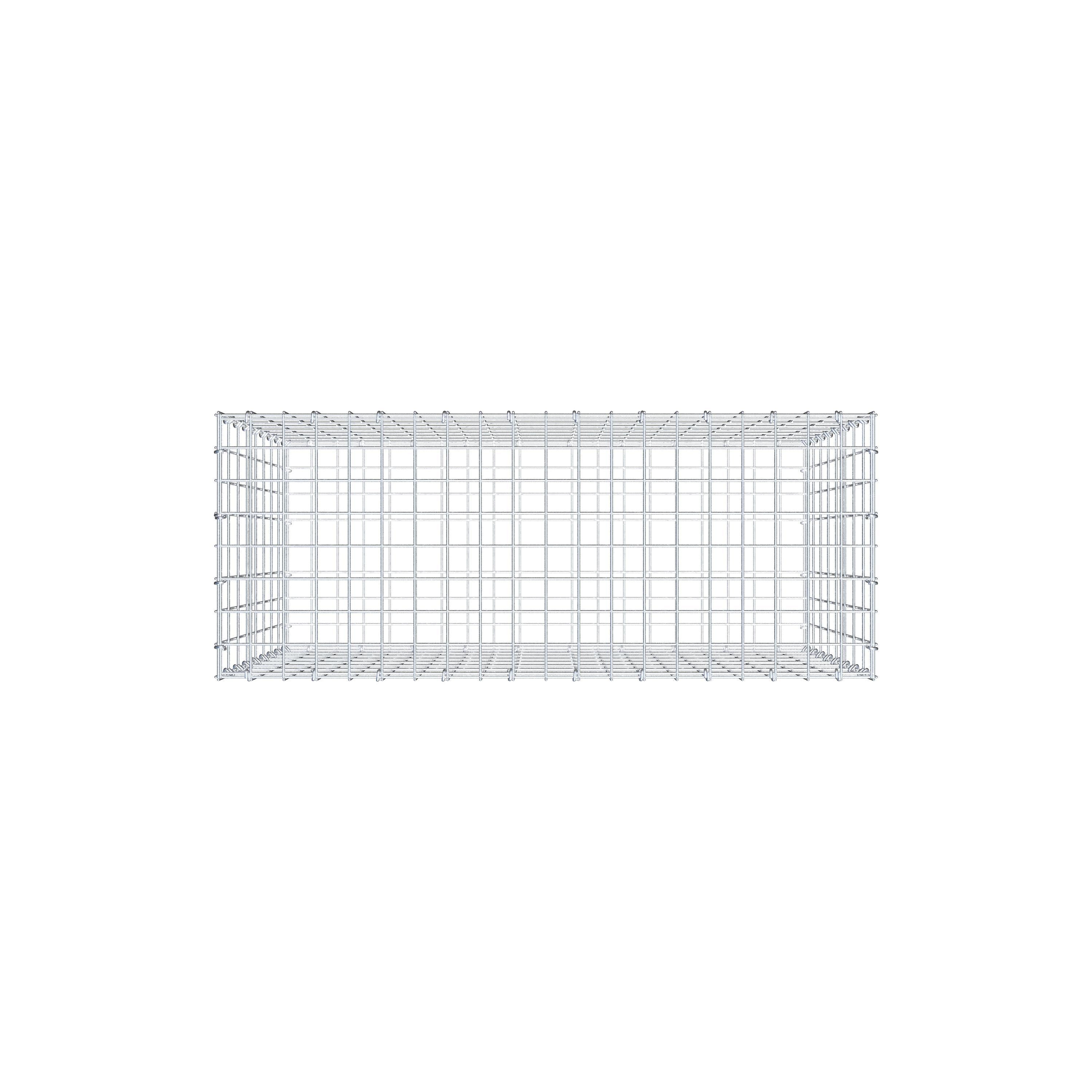 Gabion 100 cm x 80 cm x 40 cm (L x H x D), maskestørrelse 5 cm x 10 cm, C-ring