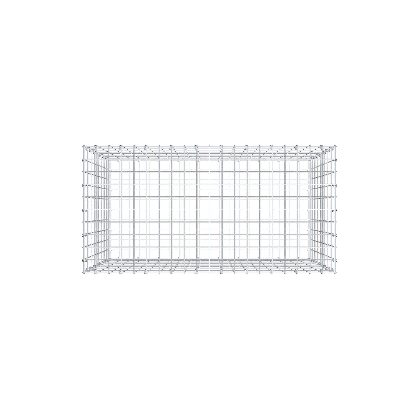 Gabion 100 cm x 80 cm x 50 cm (L x H x D), mesh size 5 cm x 10 cm, C-ring