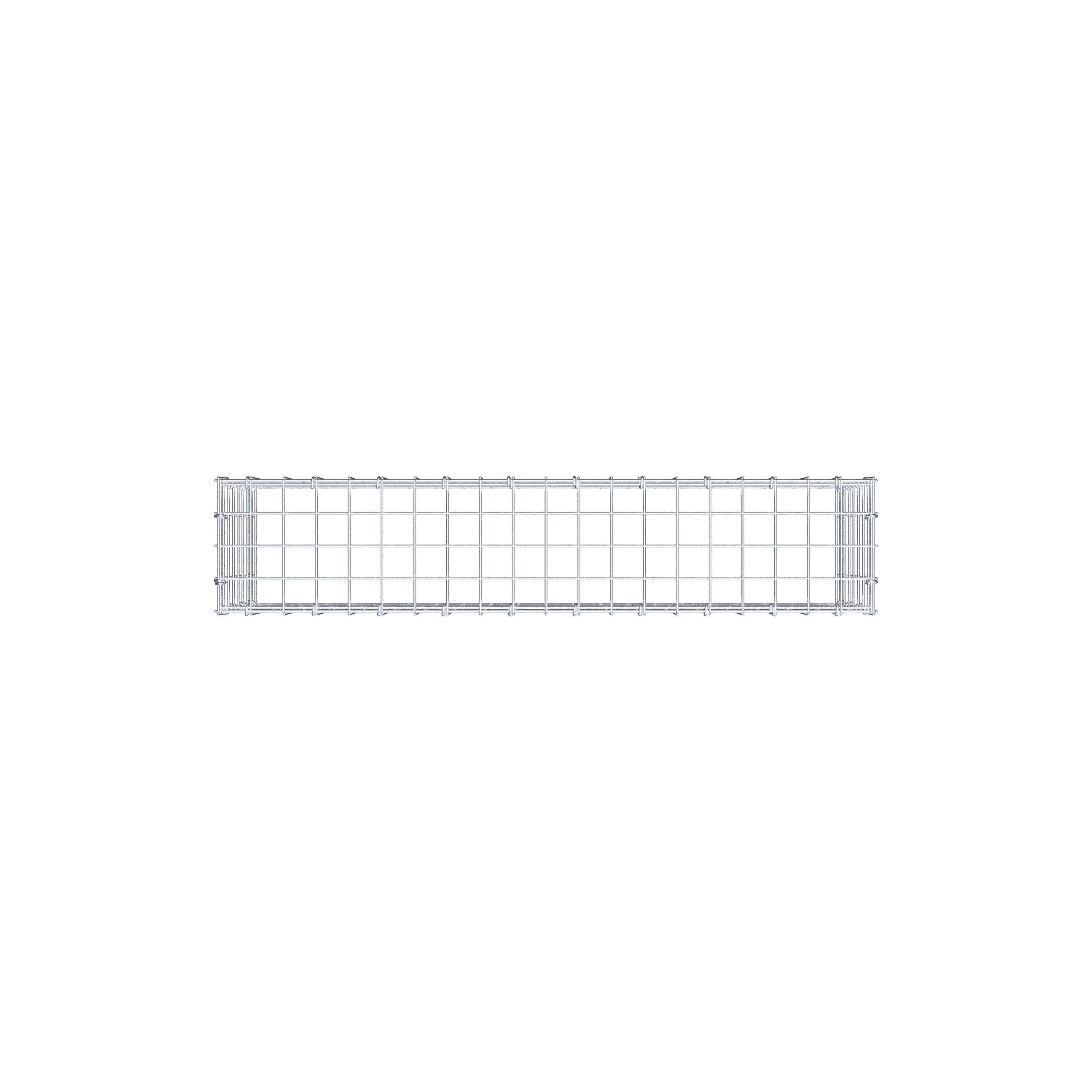 Monteret gabion type 3 100 cm x 40 cm x 20 cm (L x H x D), maskestørrelse 5 cm x 5 cm, C-ring