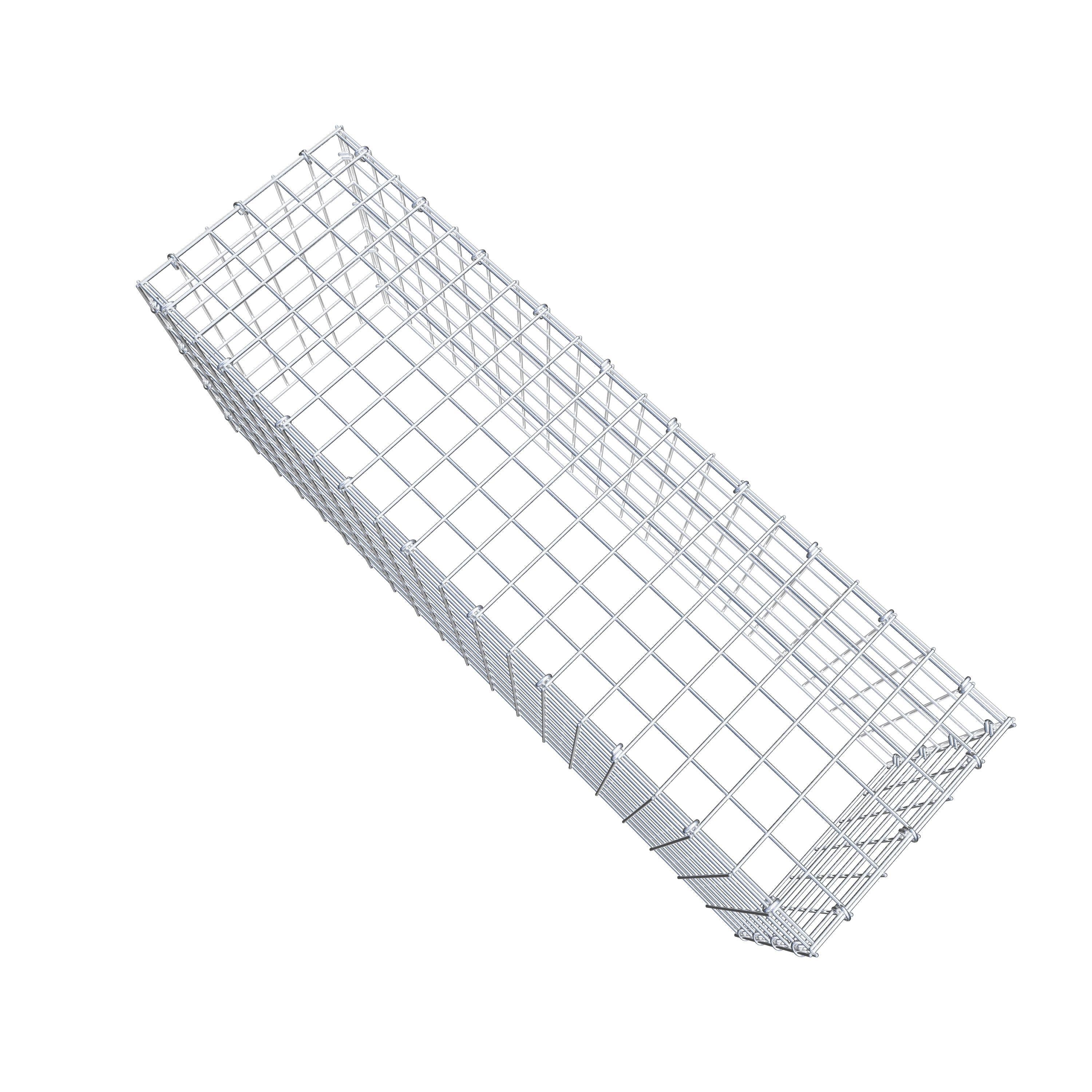 Monteret gabion type 3 100 cm x 40 cm x 30 cm (L x H x D), maskestørrelse 5 cm x 5 cm, C-ring