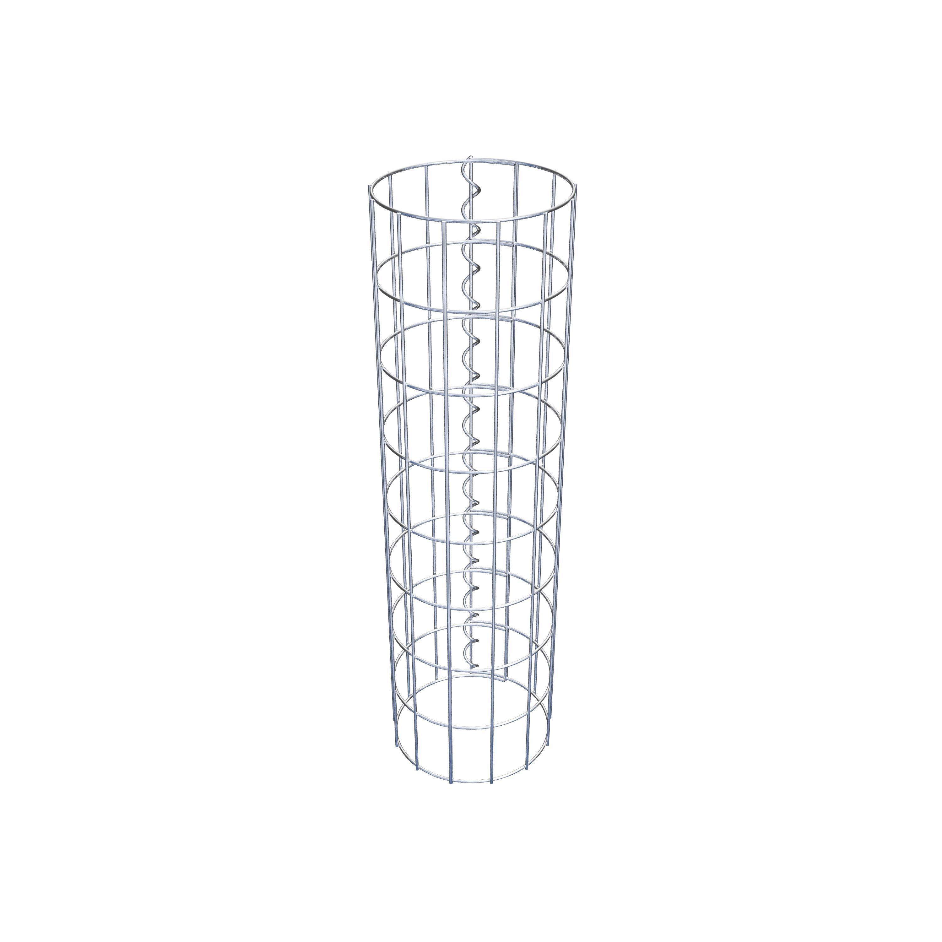 Coluna de gabião redonda 22 cm de diâmetro, 80 cm de altura, malhagem 5 cm x 10 cm