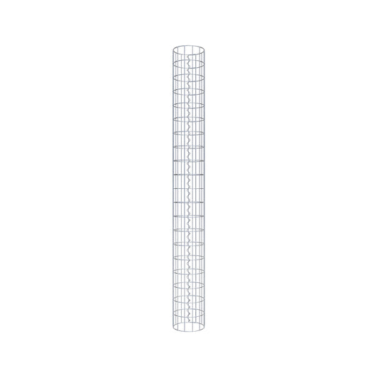 Colonne de gabion ronde 22 cm de diamètre, 200 cm de hauteur, maille 5 cm x 10 cm