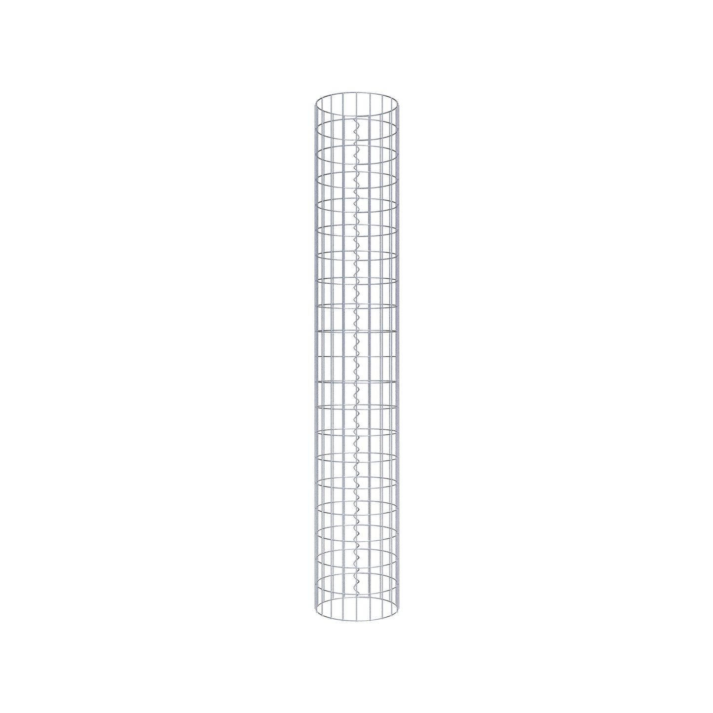 Gabion column around 32 cm diameter, 200 cm height, mesh size 5 cm x 10 cm