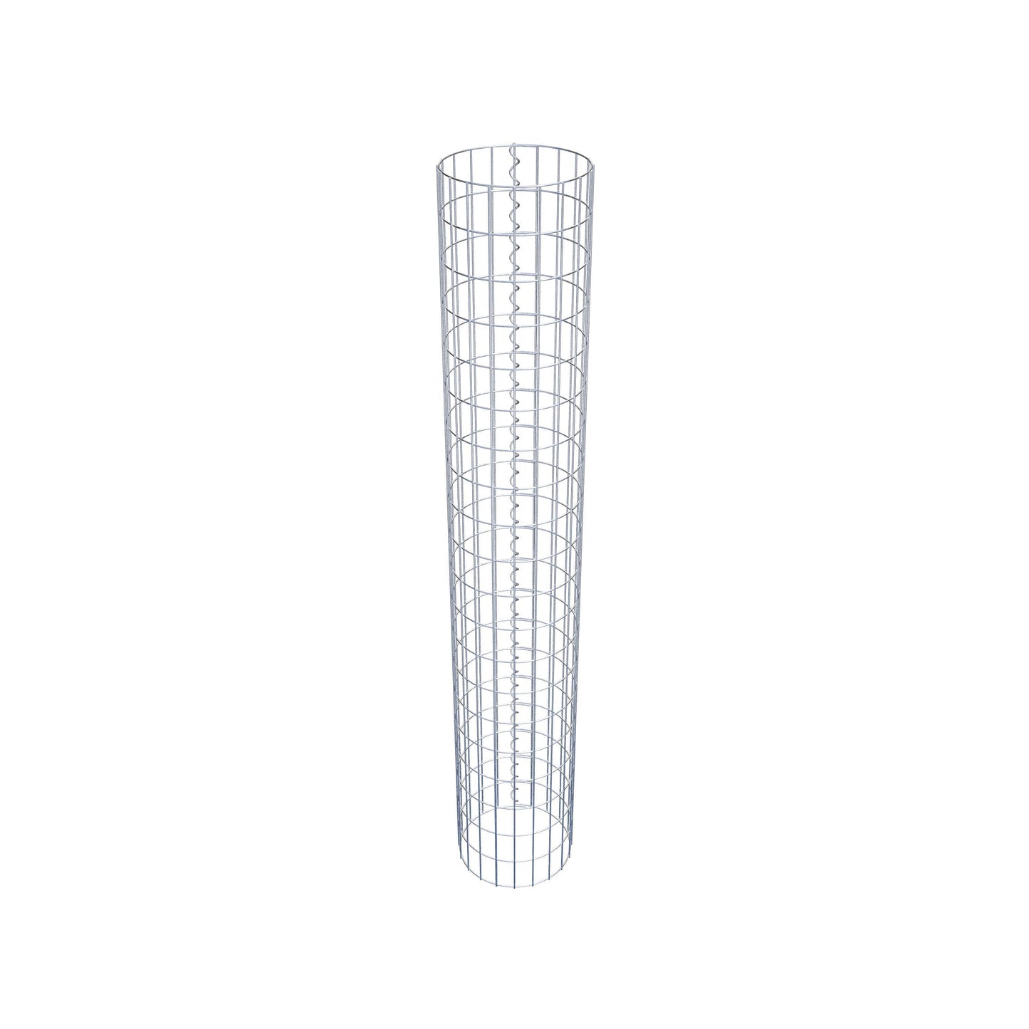 Gabion column around 32 cm diameter, 200 cm height, mesh size 5 cm x 10 cm