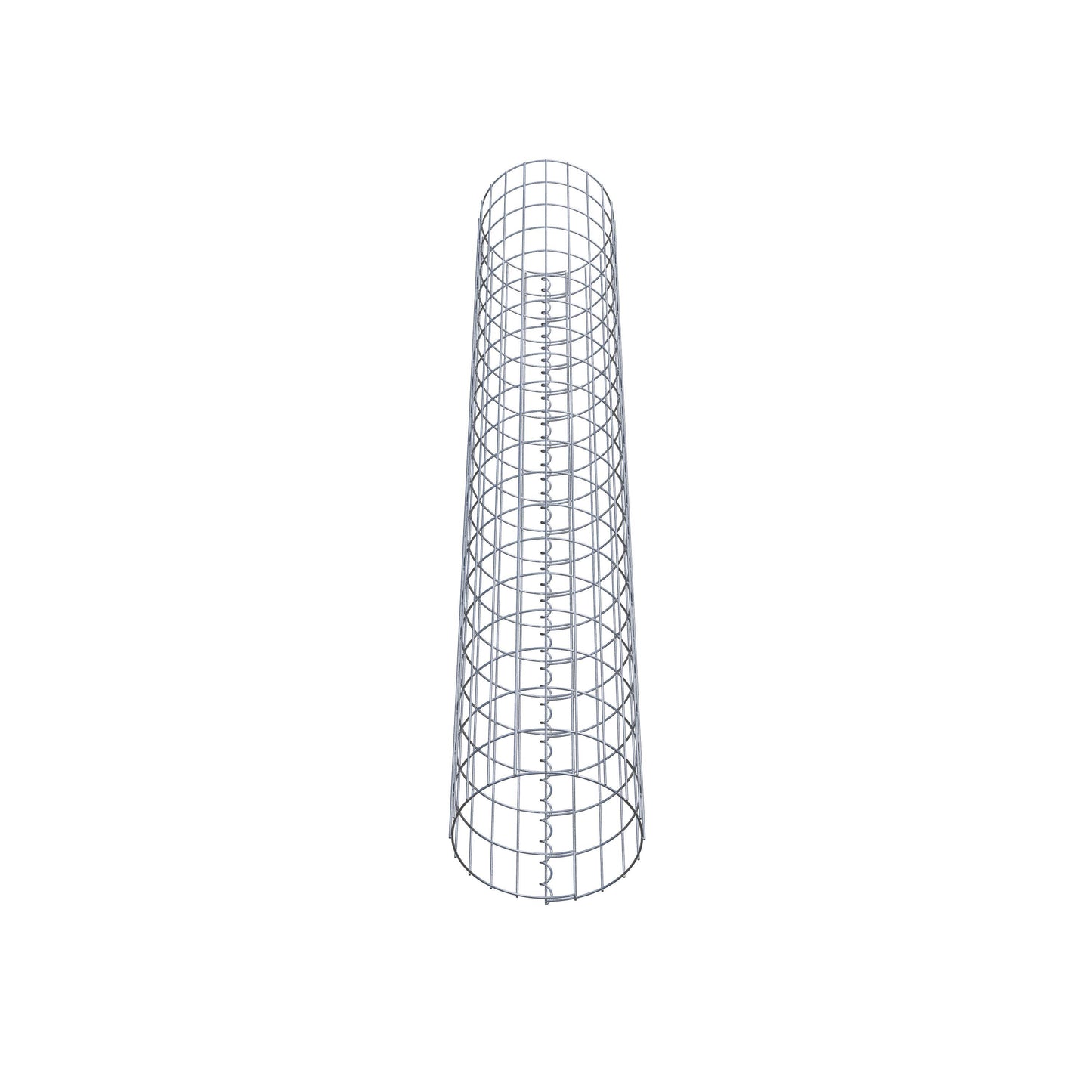 Gabion column around 32 cm diameter, 200 cm height, mesh size 5 cm x 10 cm