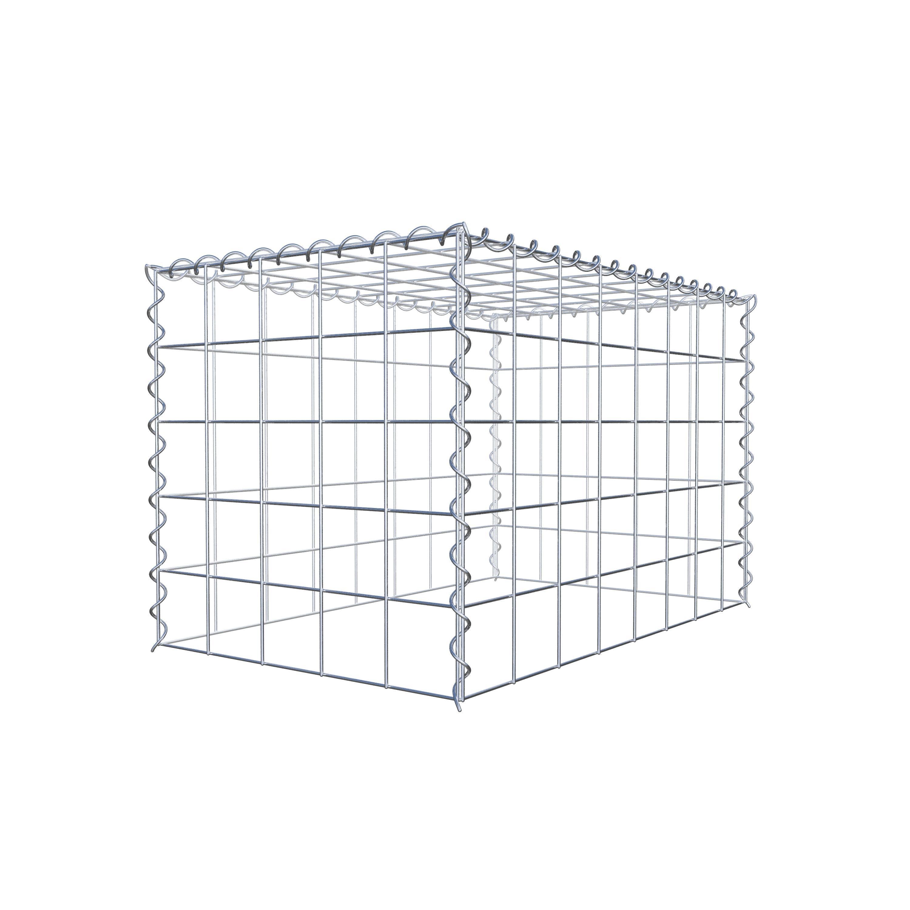 Opvokset gabion type 3 80 cm x 50 cm x 50 cm (L x H x D), maskestørrelse 10 cm x 10 cm, spiral