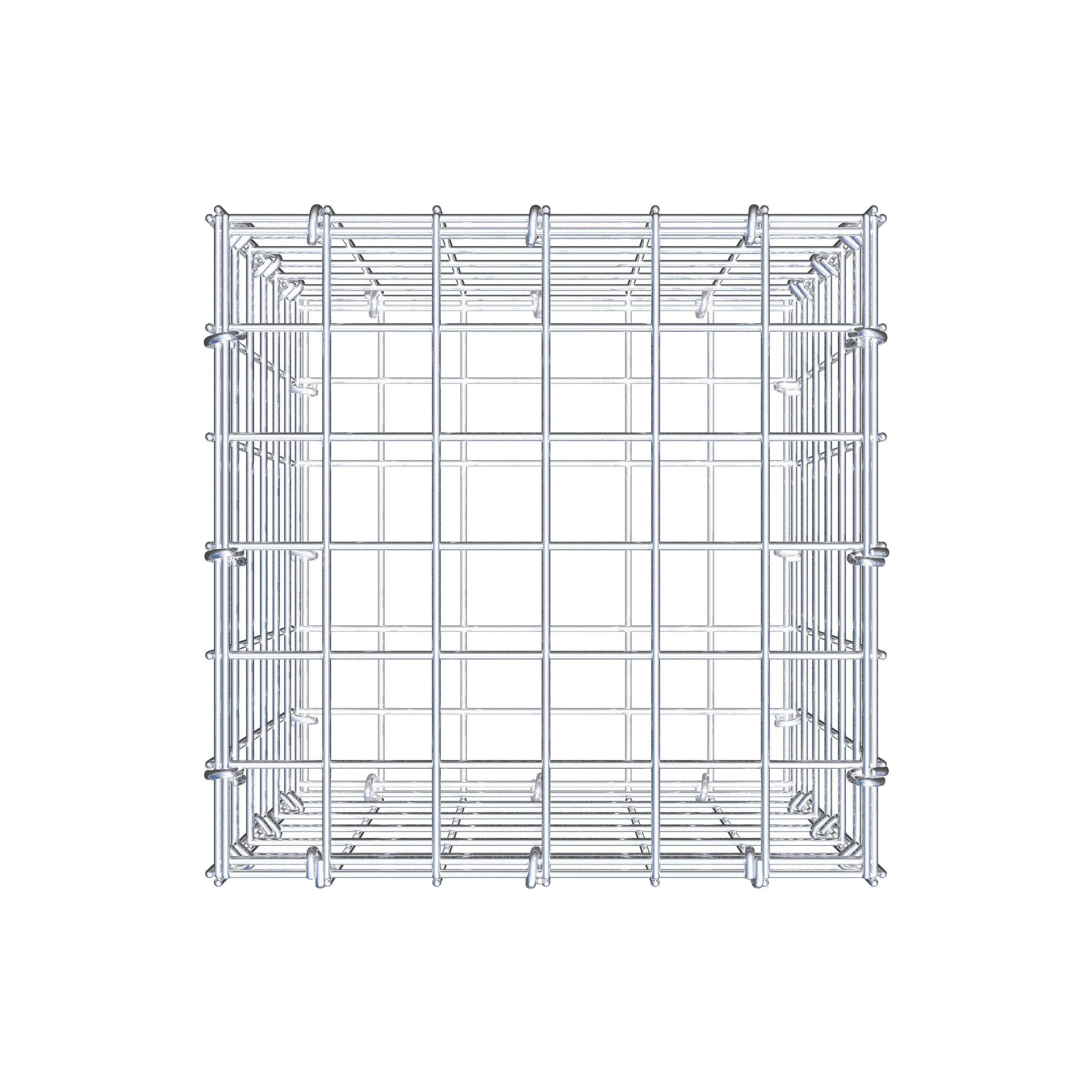 Gabião 30 cm x 30 cm x 30 cm (C x A x P), malhagem 5 cm x 5 cm, anel C