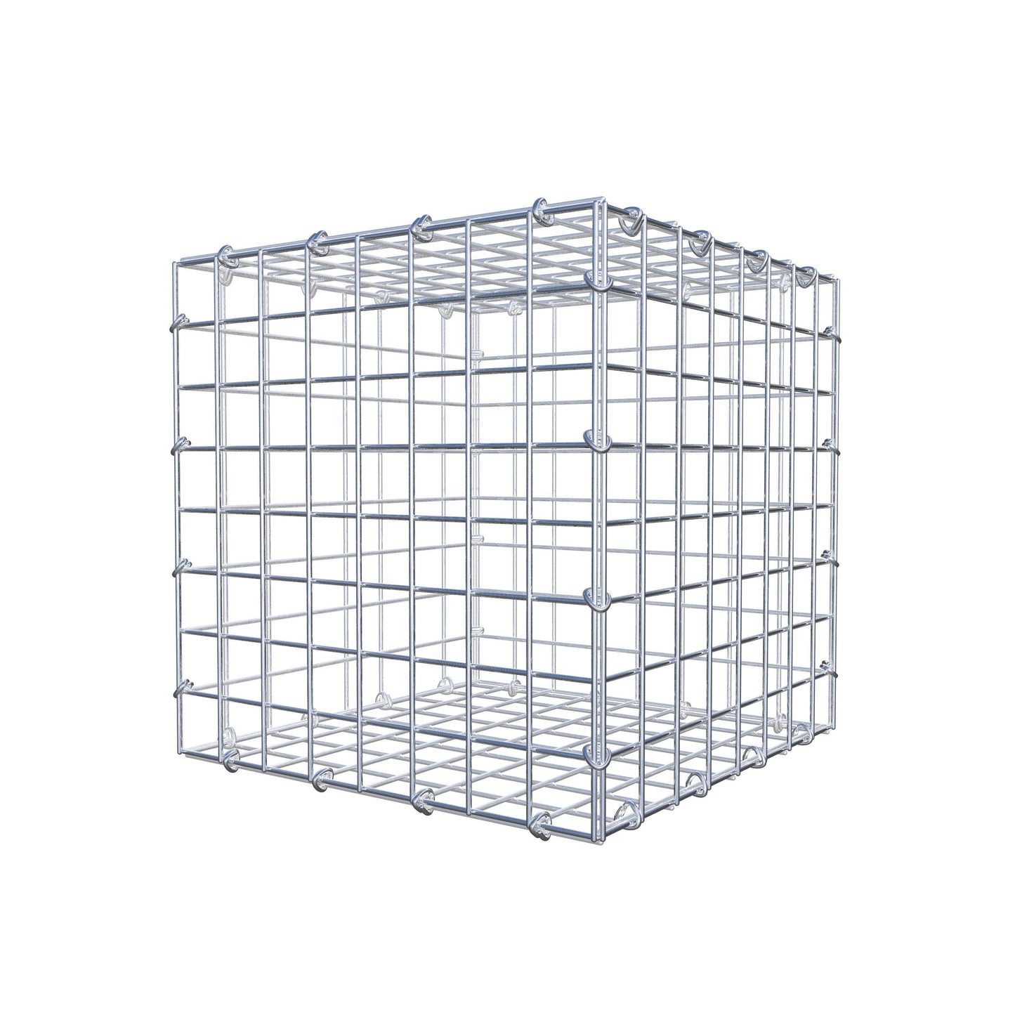 Gabion 40 cm x 40 cm x 40 cm (L x H x P), mailles 5 cm x 5 cm, anneau en C