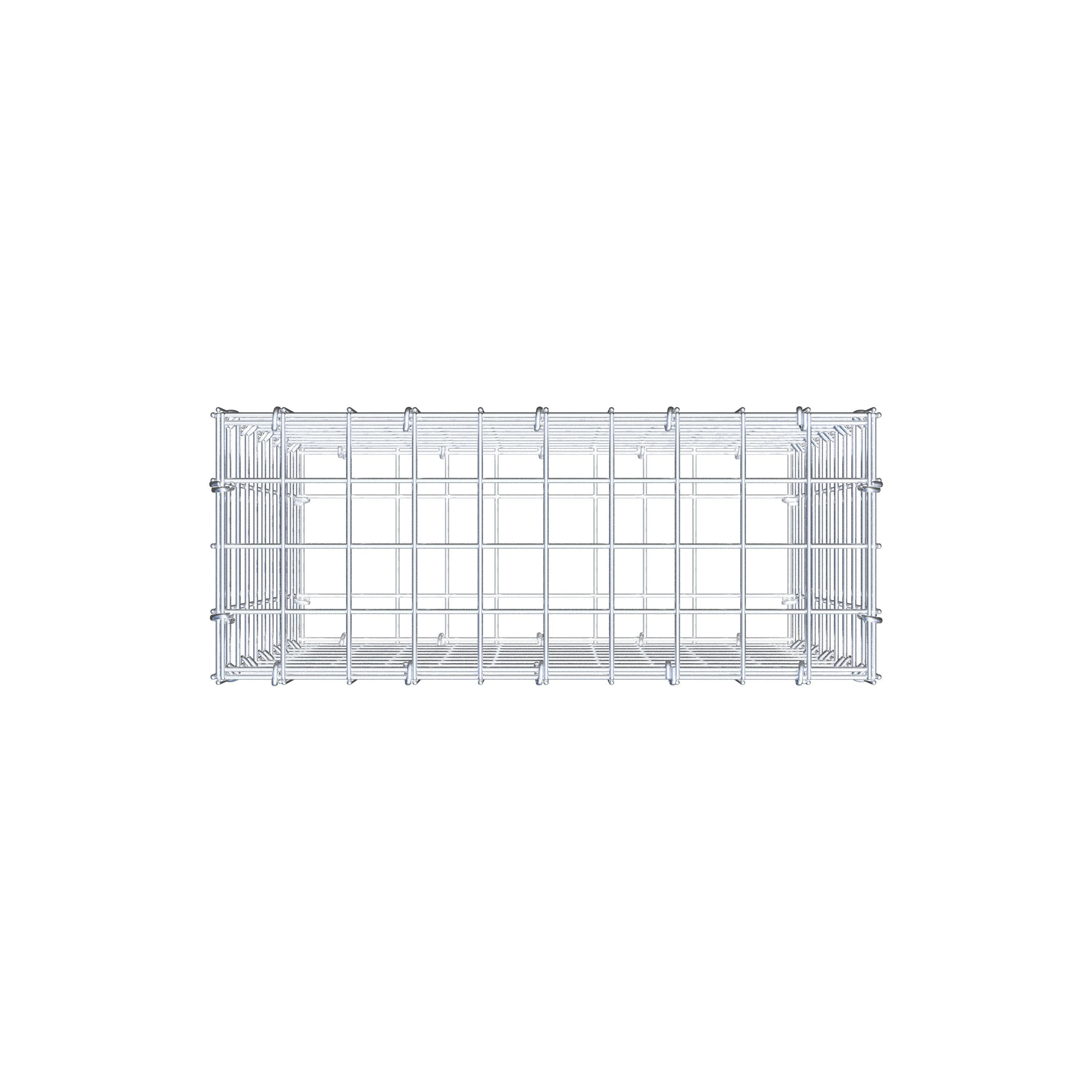 Gabion 50 cm x 50 cm x 20 cm (L x H x D), mesh size 5 cm x 5 cm, C-ring