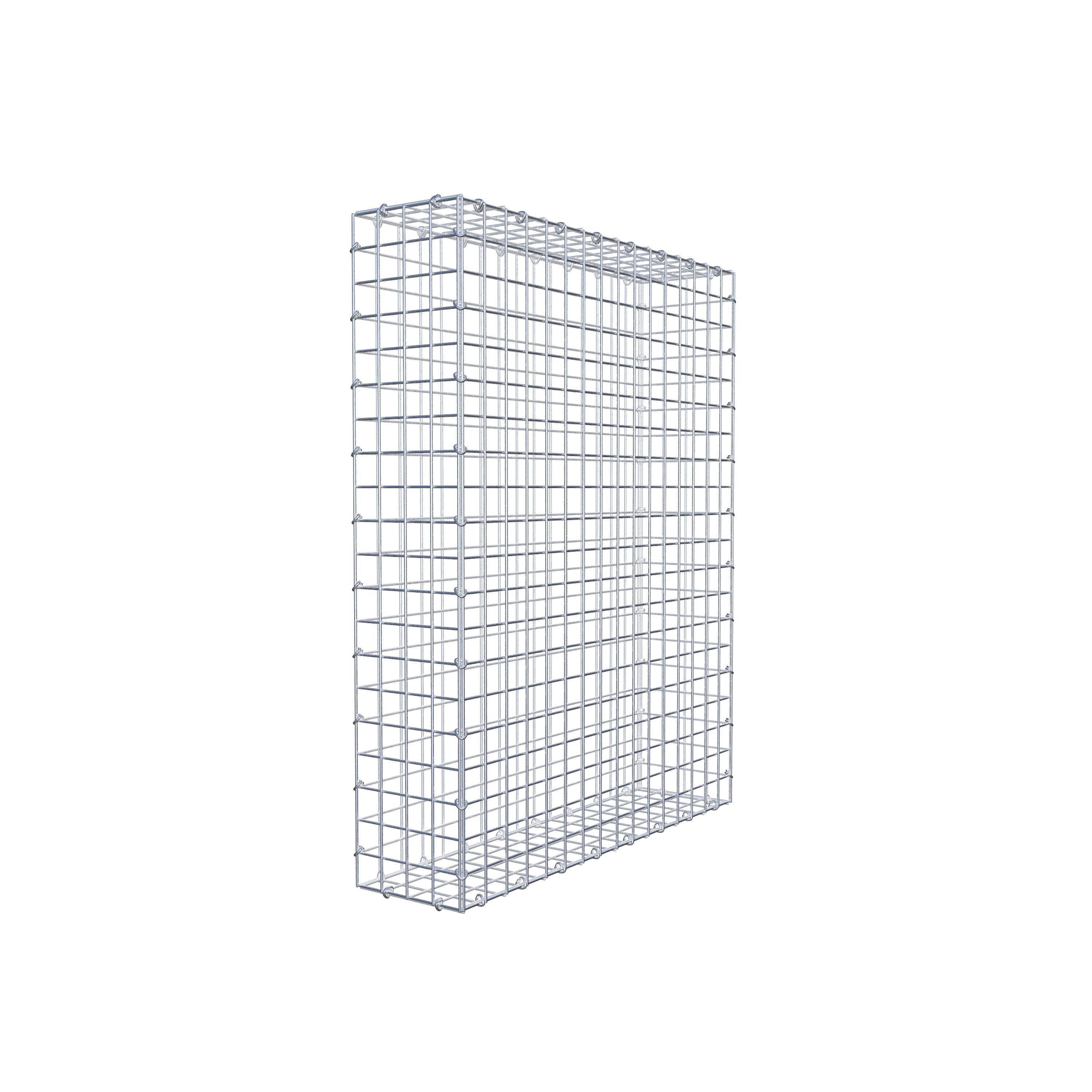 Gabion 100 cm x 80 cm x 20 cm (L x H x D), maskestørrelse 5 cm x 5 cm, C-ring