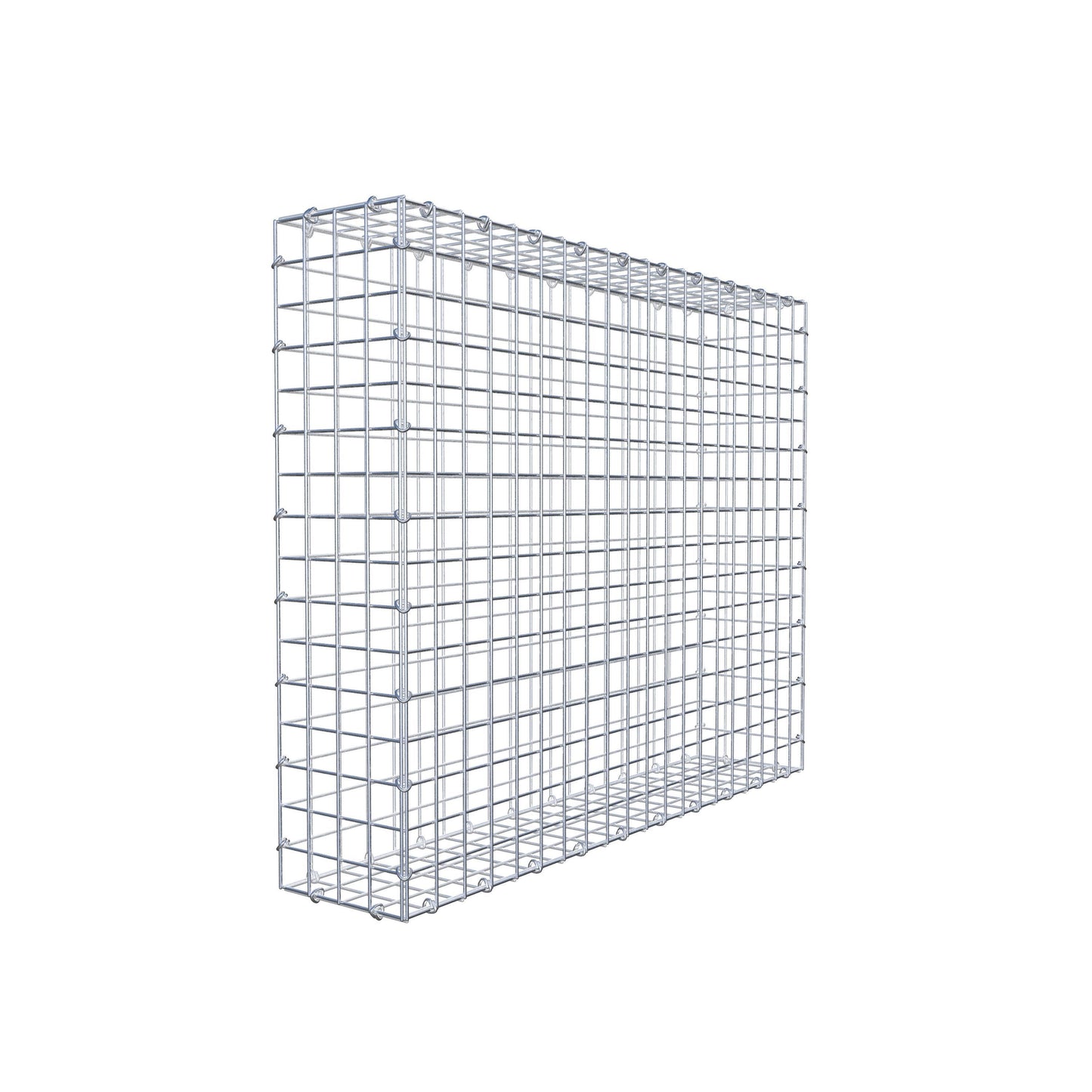 Gabion 100 cm x 80 cm x 20 cm (L x H x P), mailles 5 cm x 5 cm, anneau en C