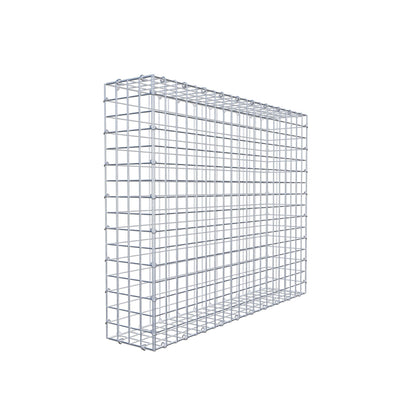 Gabion 100 cm x 80 cm x 20 cm (L x H x P), mailles 5 cm x 5 cm, anneau en C