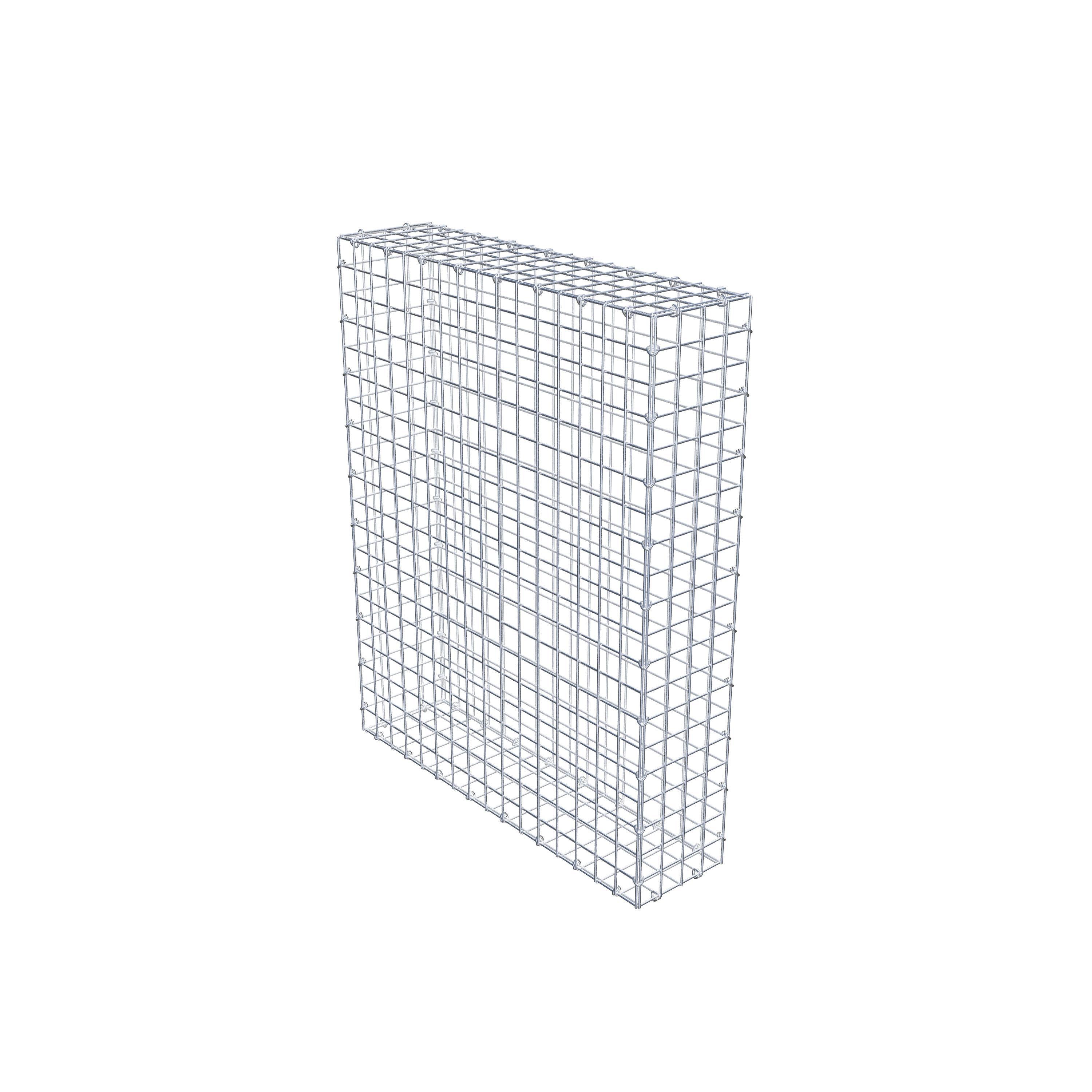 Gabion 100 cm x 80 cm x 20 cm (L x H x D), maskestørrelse 5 cm x 5 cm, C-ring