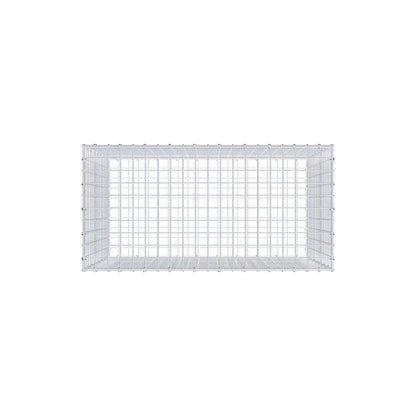 Gabione 100 cm x 80 cm x 50 cm (L x H x T), Maschenweite 5 cm x 5 cm, C-Ring