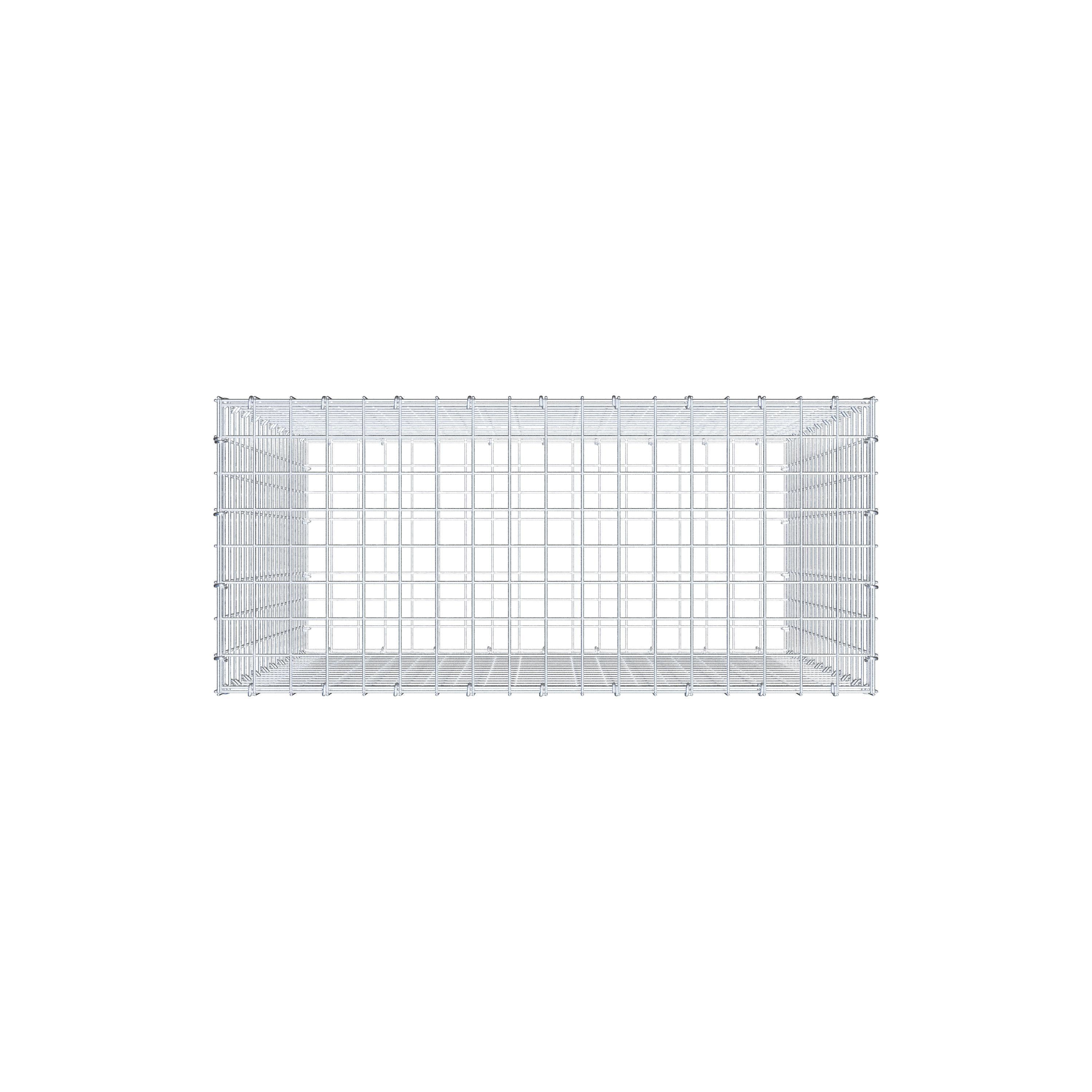 Gabione 100 cm x 90 cm x 40 cm (L x H x T), Maschenweite 5 cm x 5 cm, C-Ring