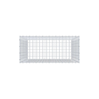 Gabion 100 cm x 90 cm x 40 cm (L x H x D), maskestørrelse 5 cm x 5 cm, C-ring