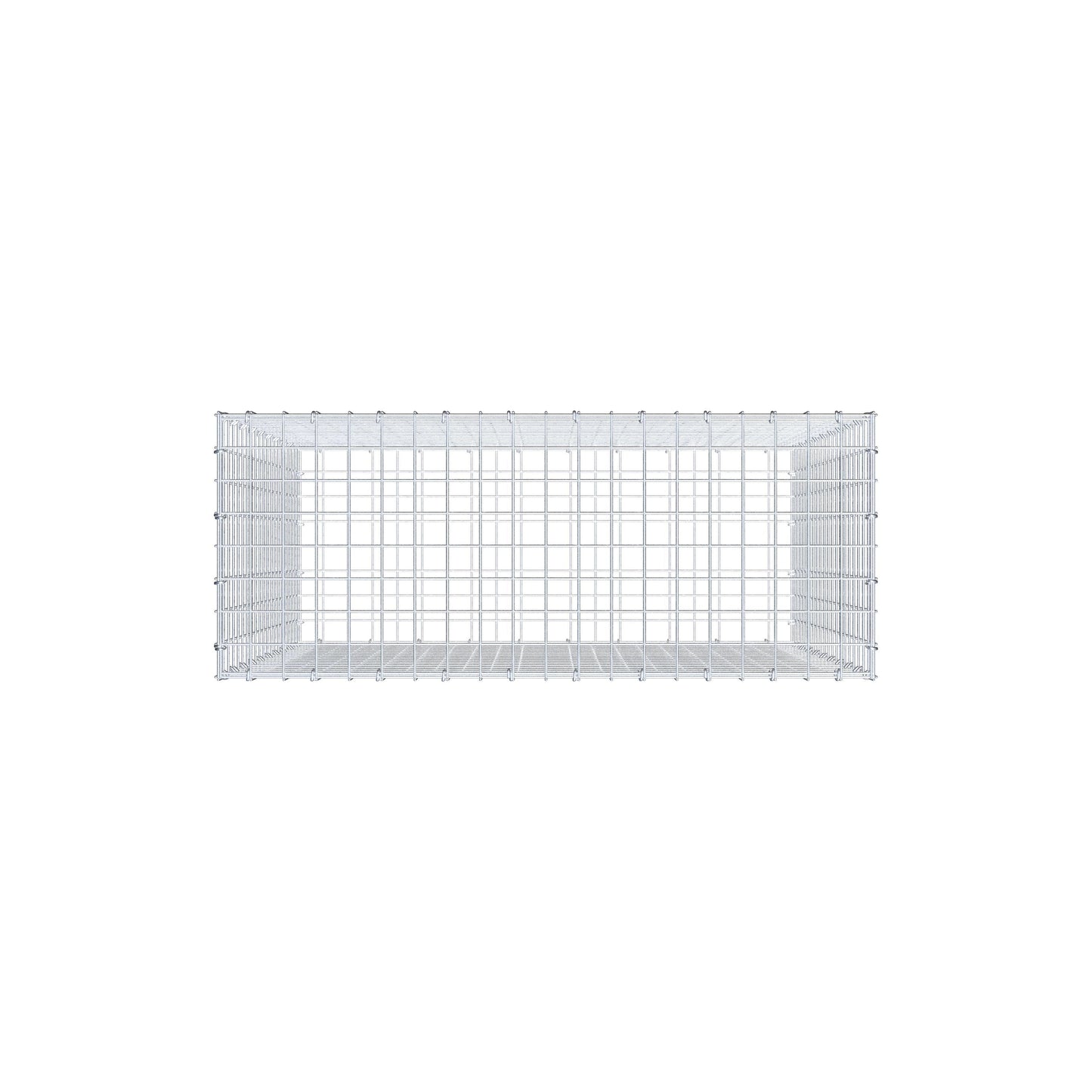 Gabion 100 cm x 100 cm x 40 cm (L x H x D), mesh size 5 cm x 5 cm, C-ring