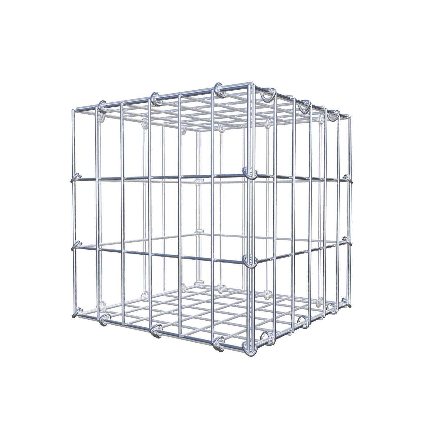 Gabião 30 cm x 30 cm x 30 cm (C x A x P), malhagem 5 cm x 10 cm, anel C