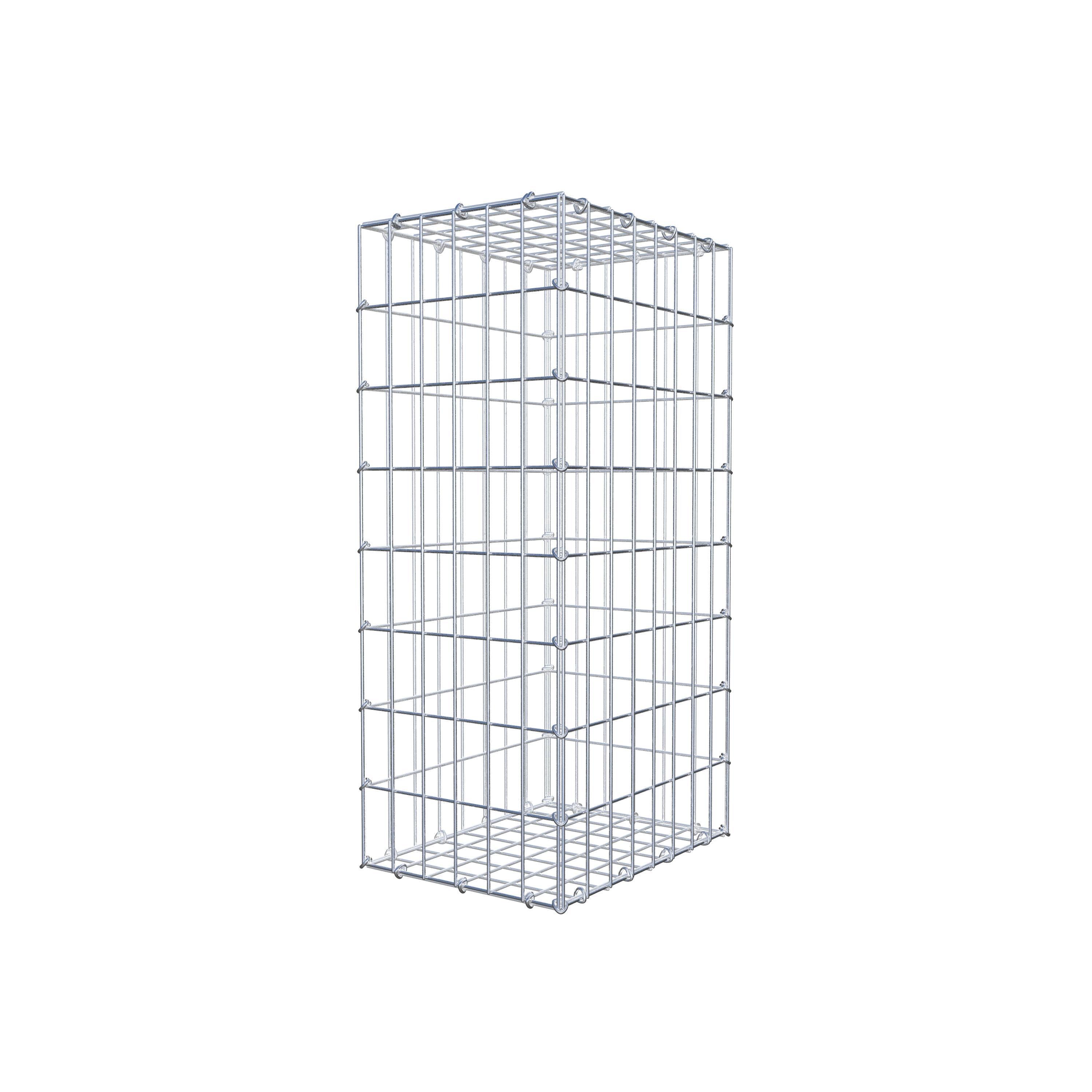 Gabion 80 cm x 40 cm x 30 cm (L x H x D), maskestørrelse 5 cm x 10 cm, C-ring