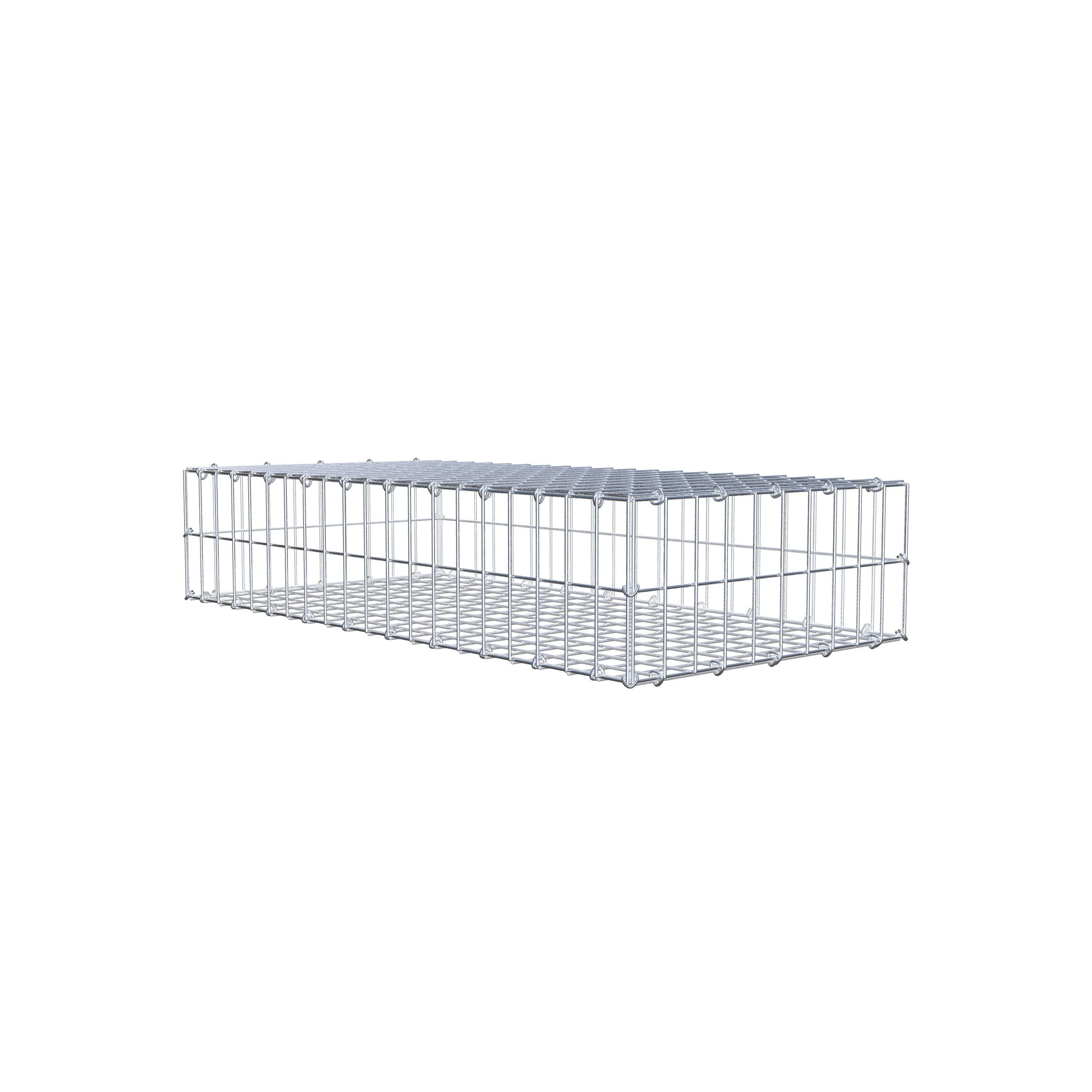 Gabione 100 cm x 20 cm x 50 cm (L x H x T), Maschenweite 5 cm x 10 cm, C-Ring