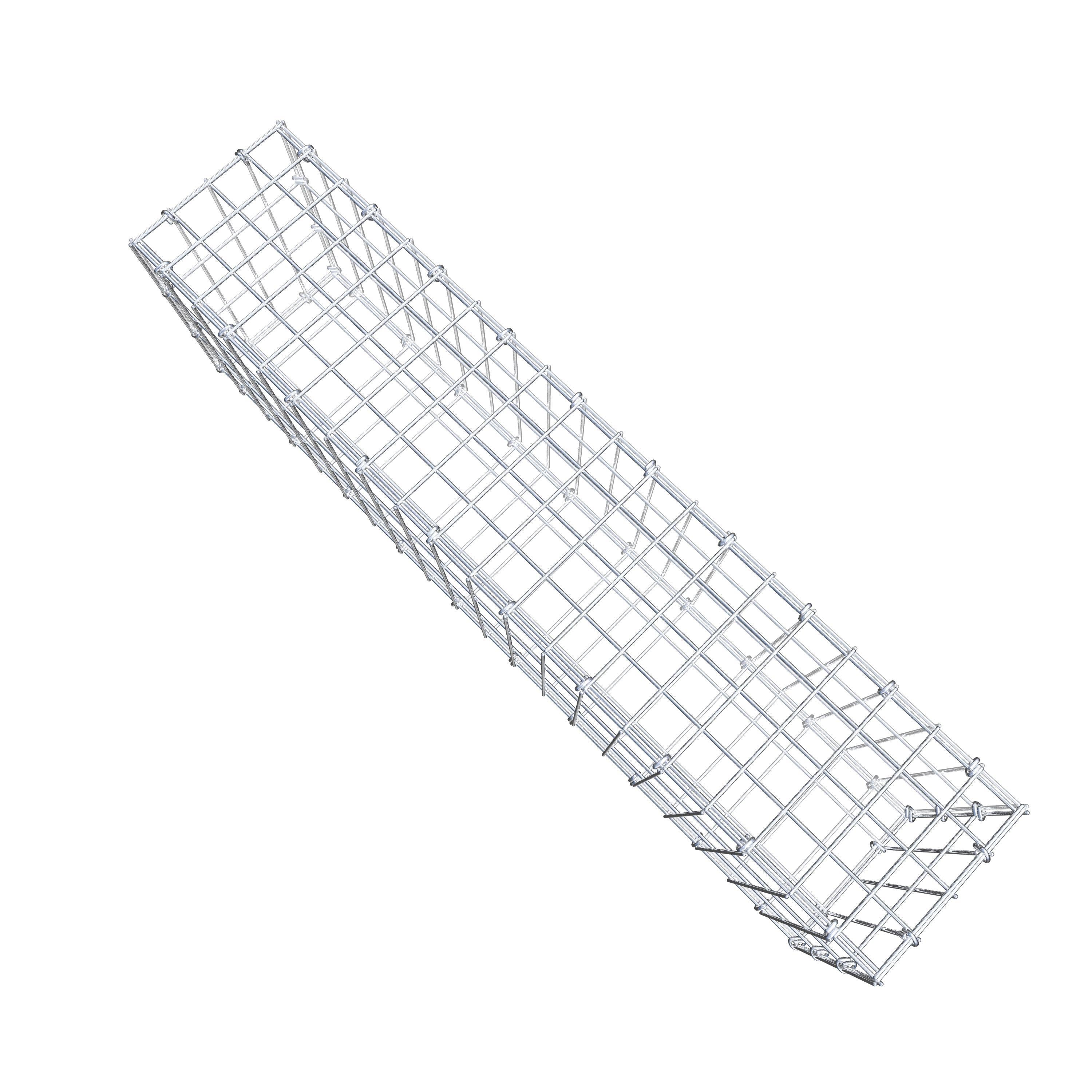 Gabion 100 cm x 30 cm x 20 cm (L x H x D), maskestørrelse 5 cm x 10 cm, C-ring