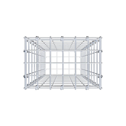 Gabião 100 cm x 30 cm x 20 cm (C x A x P), malhagem 5 cm x 10 cm, anel C