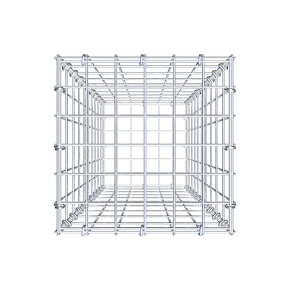 Gavión 100 cm x 30 cm x 30 cm (L x A x P), malla 5 cm x 10 cm, anillo en C