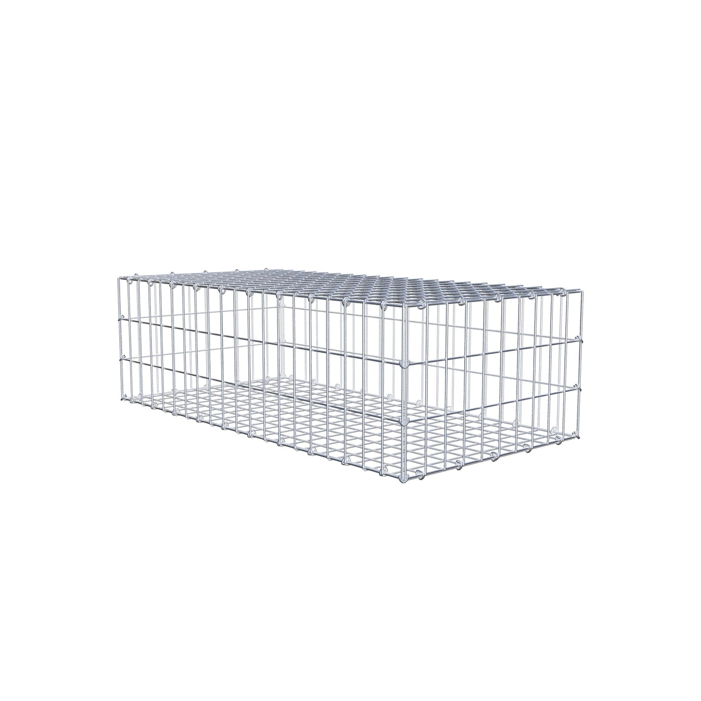 Gavión 100 cm x 30 cm x 50 cm (L x A x P), luz de malla 5 cm x 10 cm, anillo en C