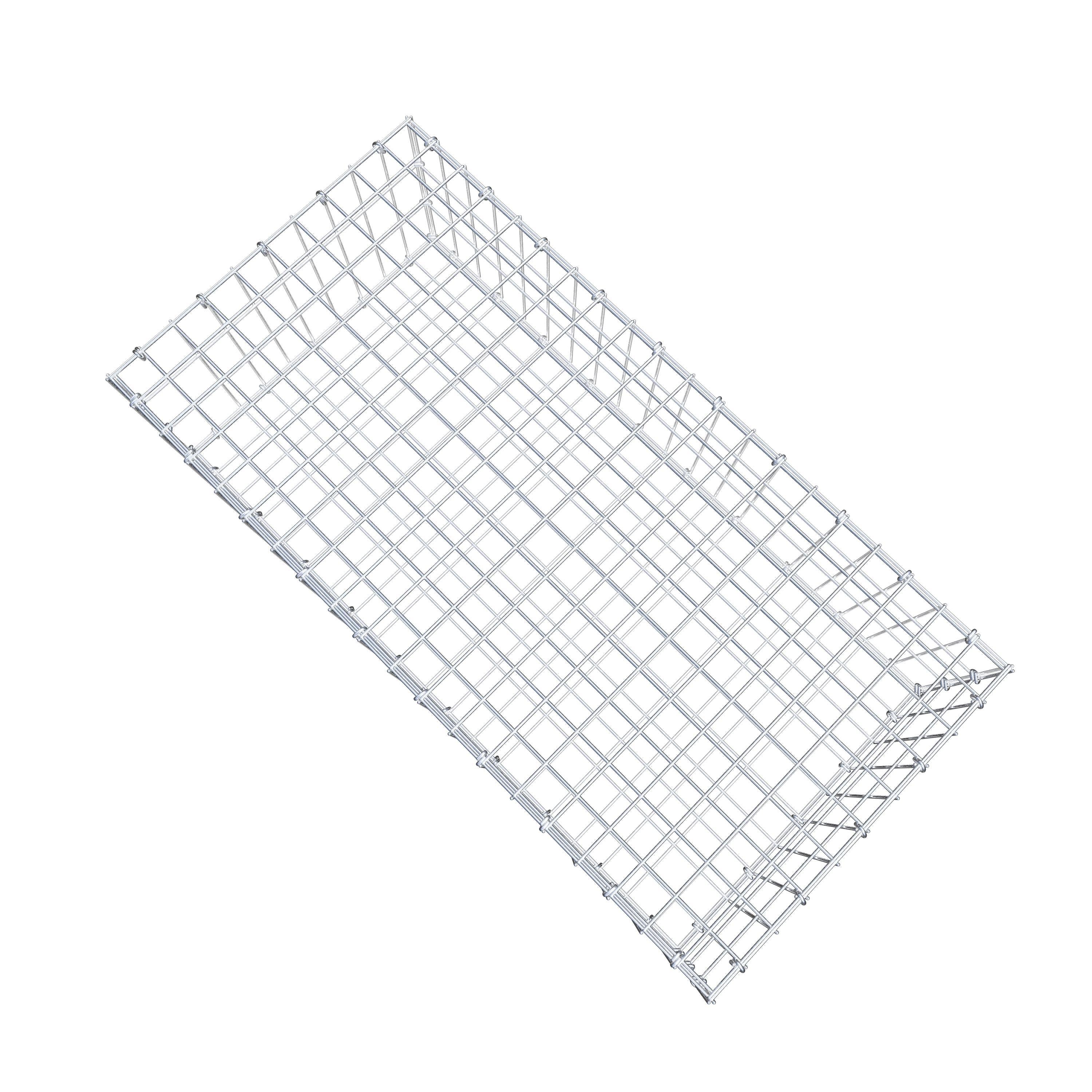 Gabion 100 cm x 30 cm x 50 cm (L x H x D), mesh size 5 cm x 10 cm, C-ring