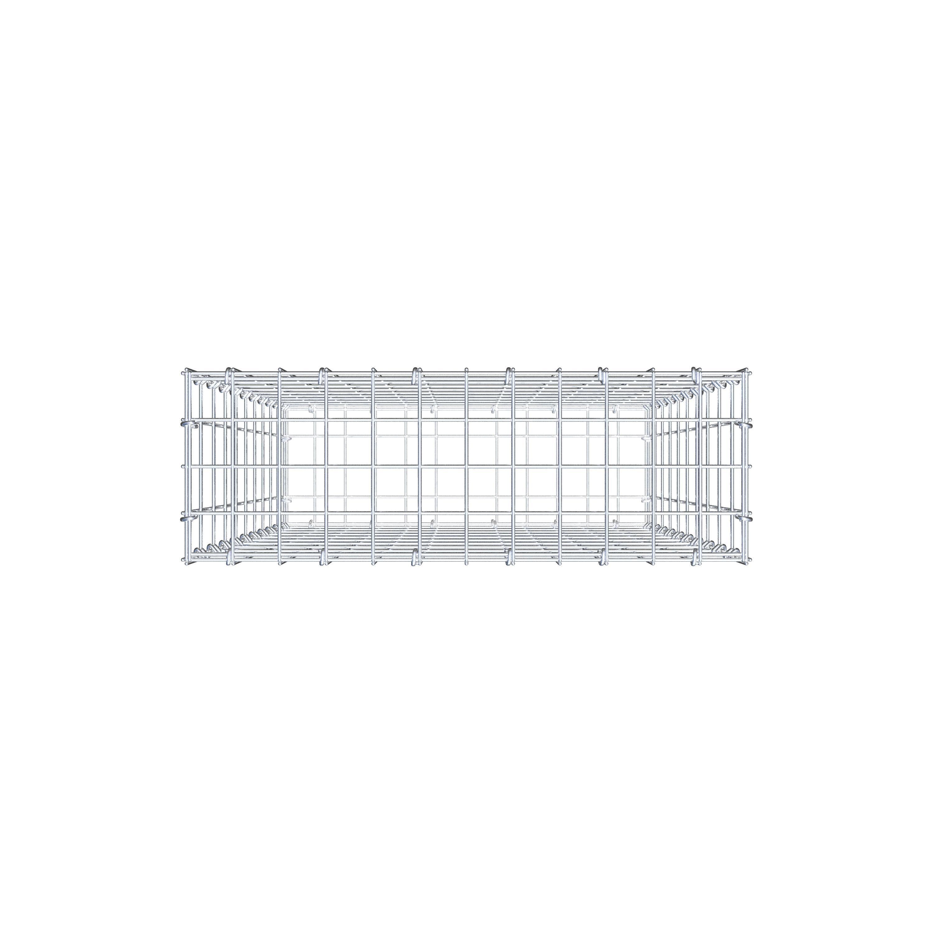 Gabion 100 cm x 60 cm x 20 cm (L x H x D), mesh size 5 cm x 10 cm, C-ring