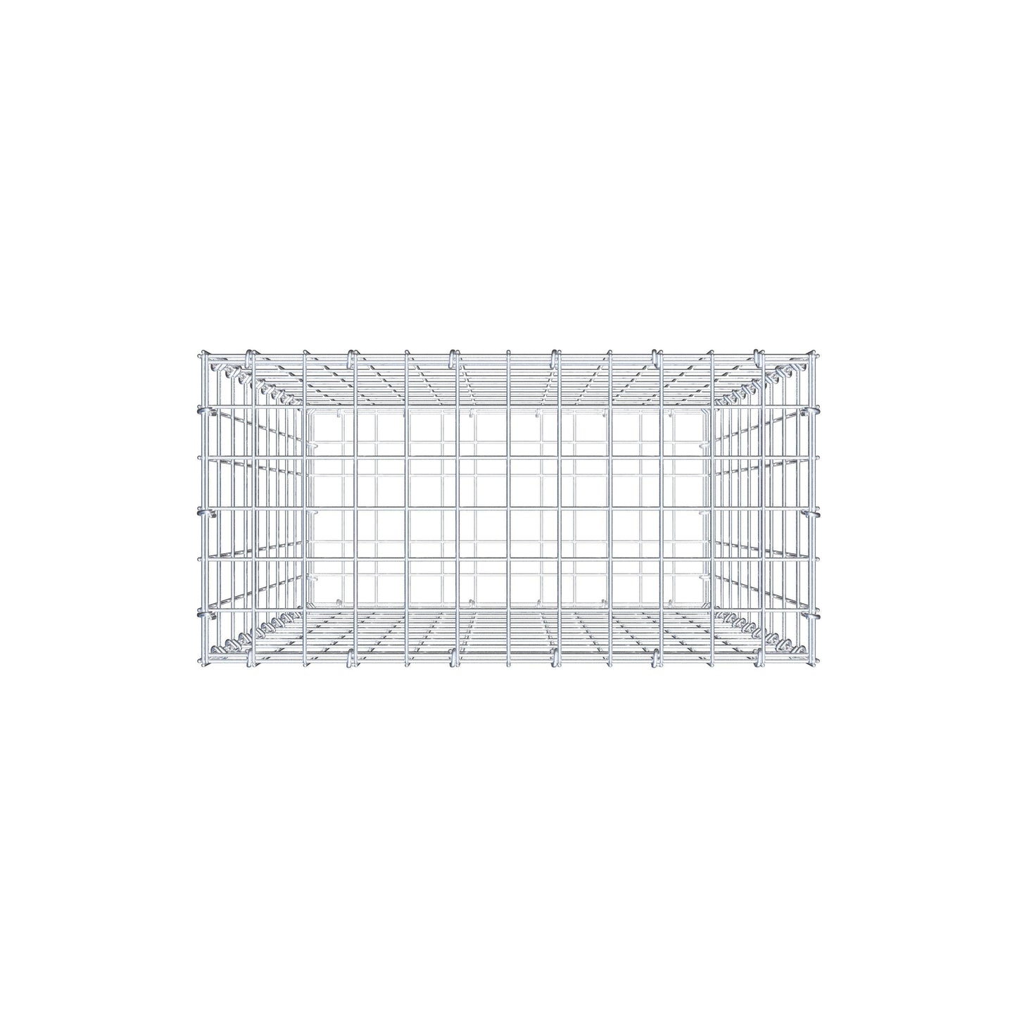 Gabion 100 cm x 60 cm x 30 cm (L x H x D), maskstorlek 5 cm x 10 cm, C-ring