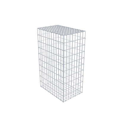 Gabion 100 cm x 60 cm x 40 cm (L x H x D), maskestørrelse 5 cm x 10 cm, C-ring