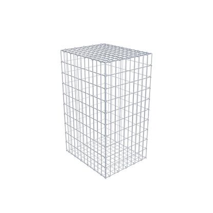 Gabion 100 cm x 60 cm x 50 cm (L x H x D), mesh size 5 cm x 10 cm, C-ring