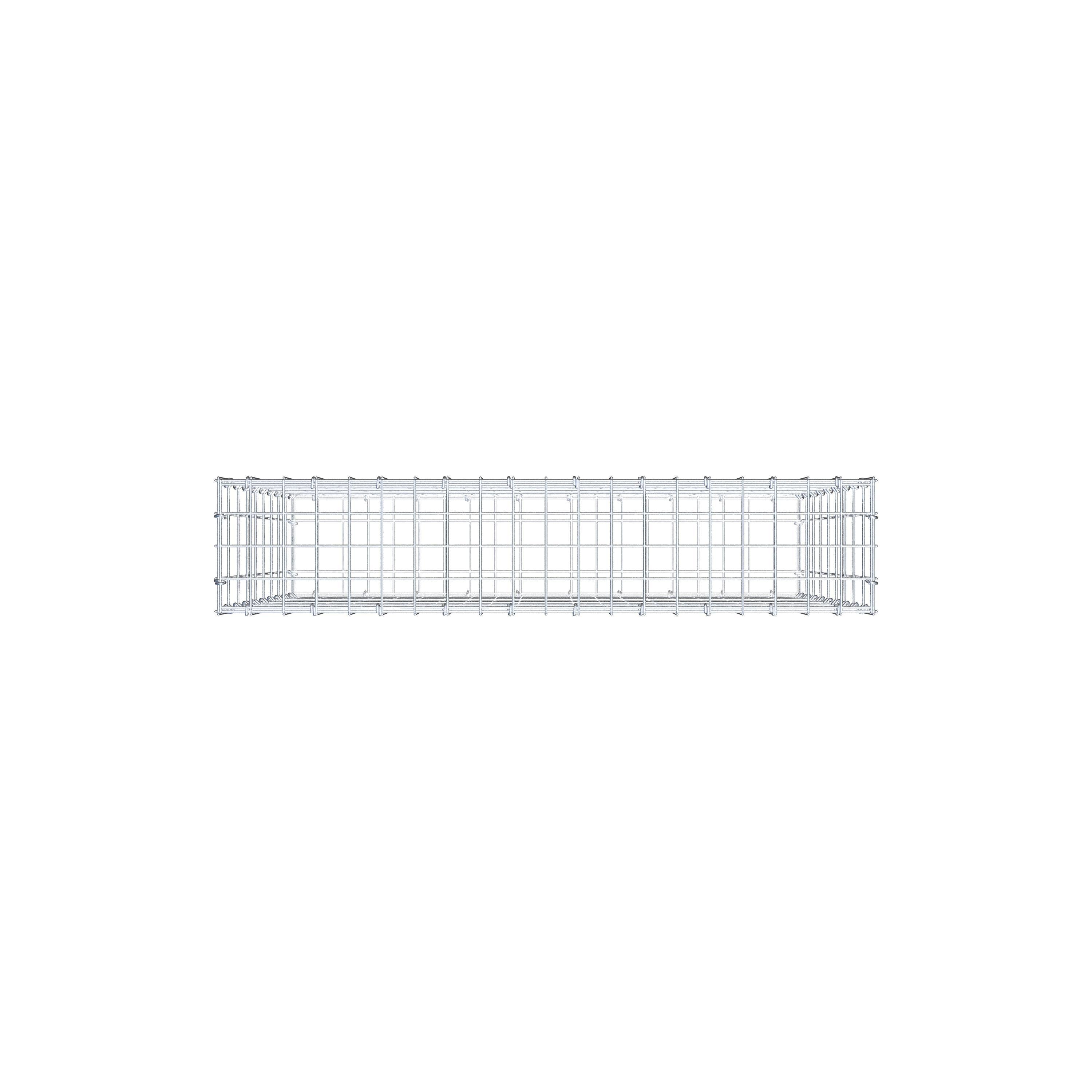 Gabion 100 cm x 90 cm x 20 cm (L x H x D), maskestørrelse 5 cm x 10 cm, C-ring